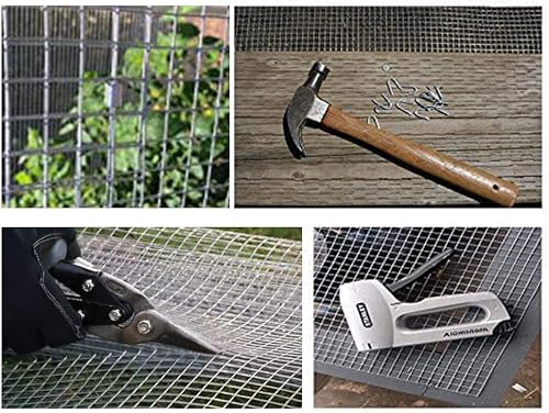 Miniatura 6 de AMAGABELI GARDEN & HOME Paño de hardware 40 in X 82 pies 12 in galvanizado antes de soldar malla cuadrada de alambre de malla de alambre de esgrima