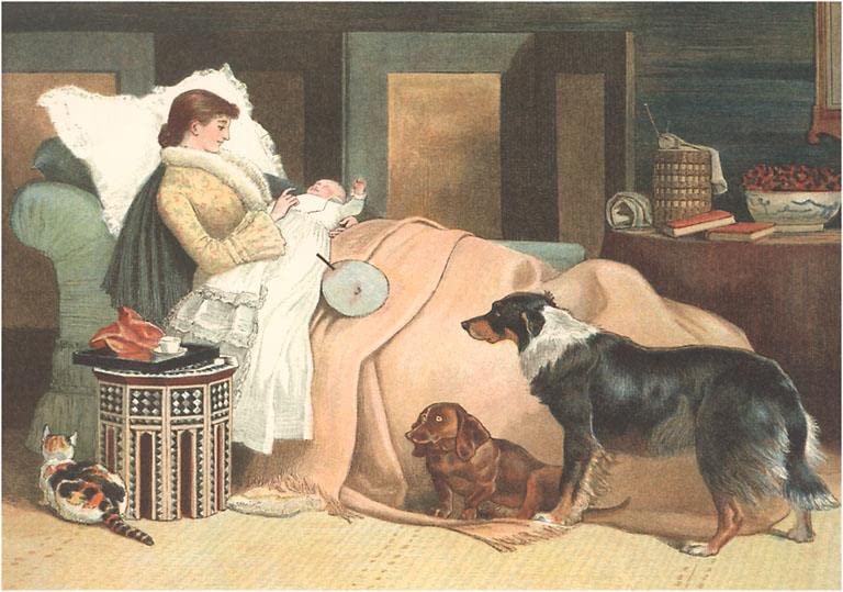 Found Image Press - Mother and Baby in Christening Robe - Vintage Image