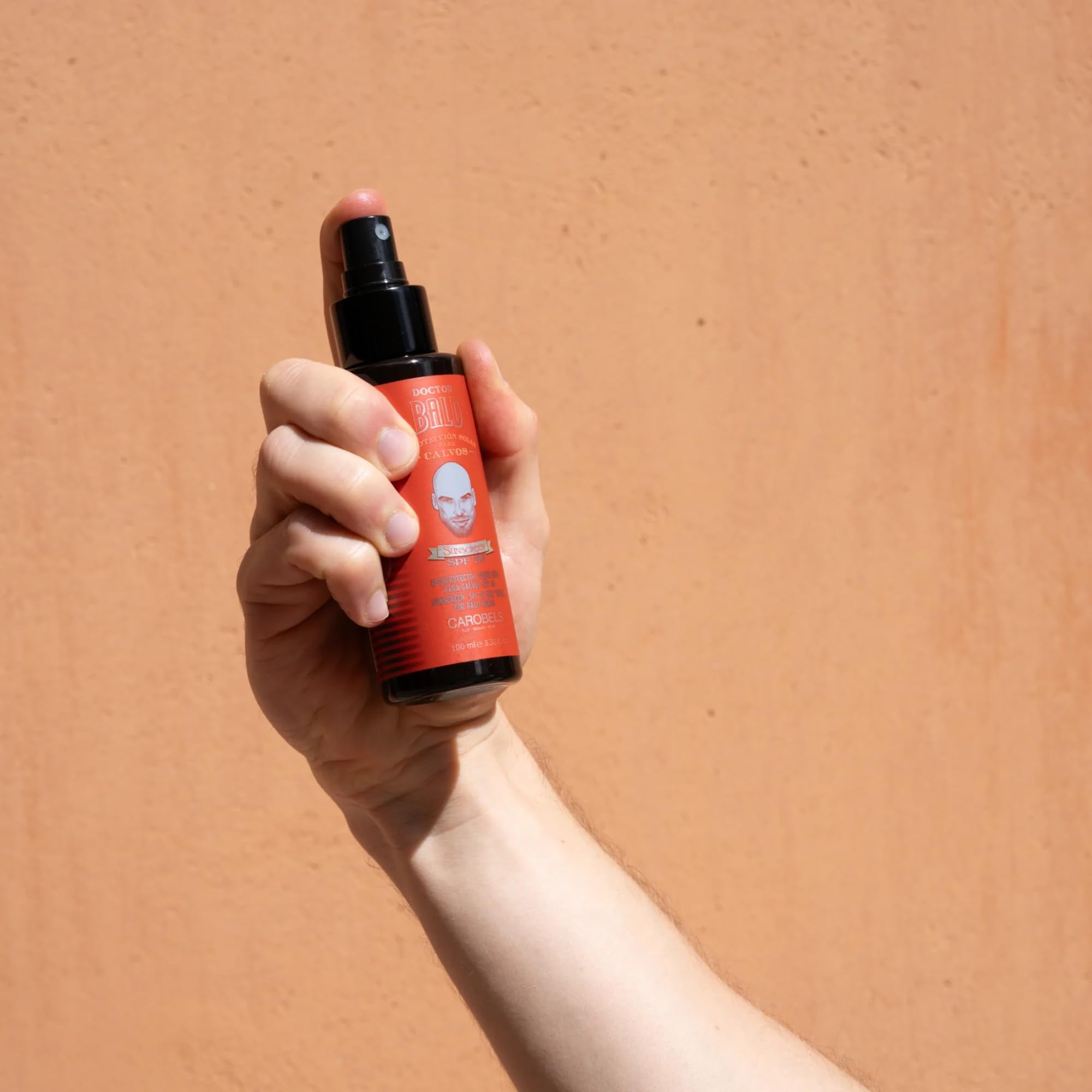 Beardburys Doctor Bald Protector Solar Calvos Spray SPF 50, 100ml (Pack 2) | Protector Solar para Cuero Cabelludo Expuesto, Textura Seca, Rápida Absorción, Sin Grasa y Sin Brillo