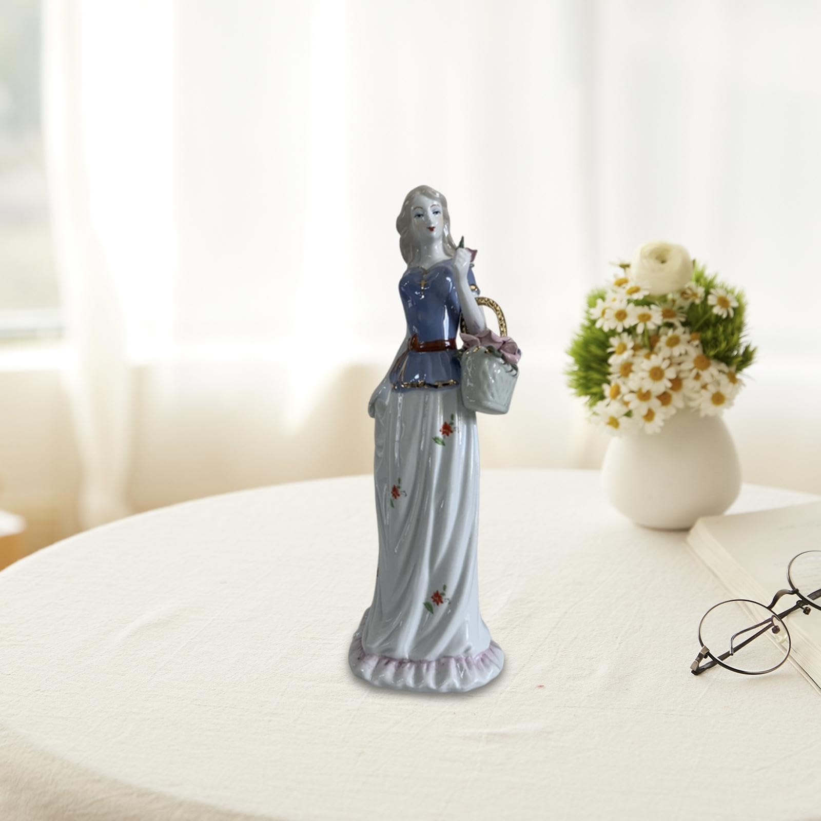 Amazon.co.jp: FQRDKT 磁器の女性像、陶器の小像、棚の像、, Style A