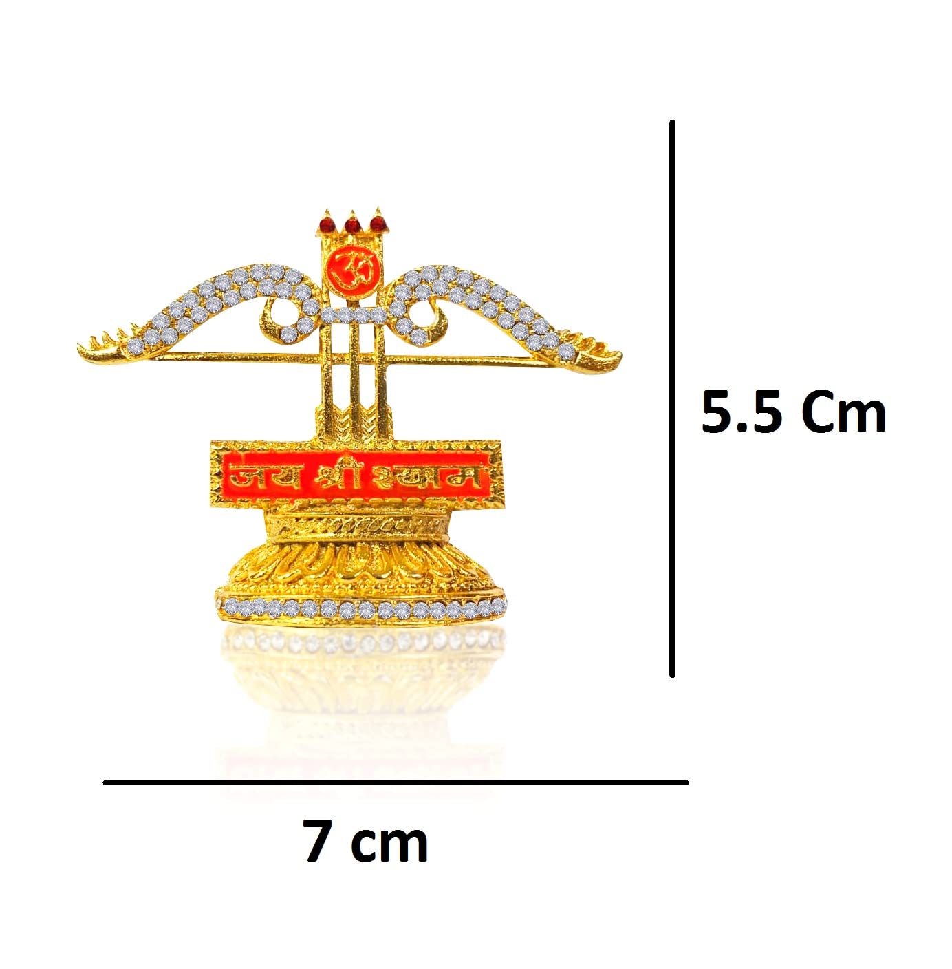 NRSON® Shyam Baba Teen Baan, Khatu Shyam Teen Baan for Car Dashboard,Home Décor 1