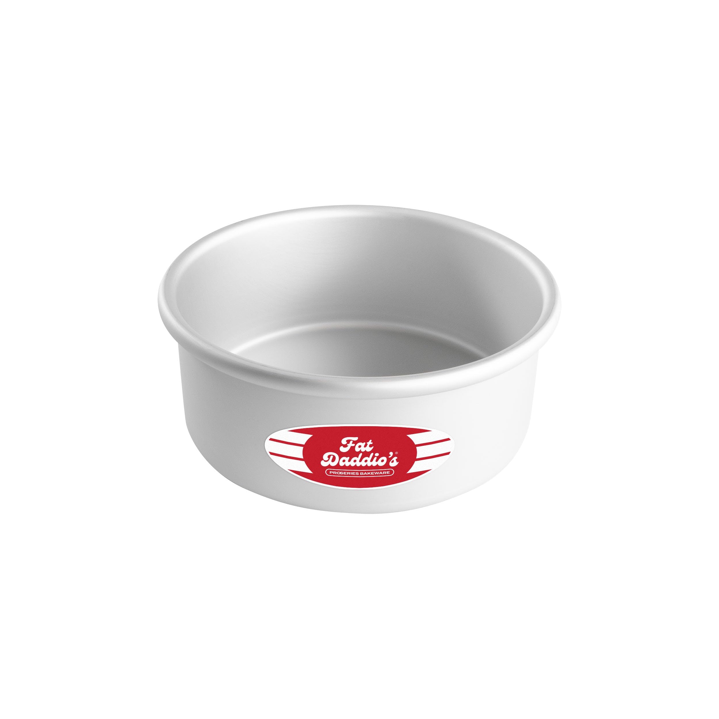 Fat Daddio'sRound Cake Pan Anodized Aluminum, Silver 17.8 x 17.8 x 7.6 cm