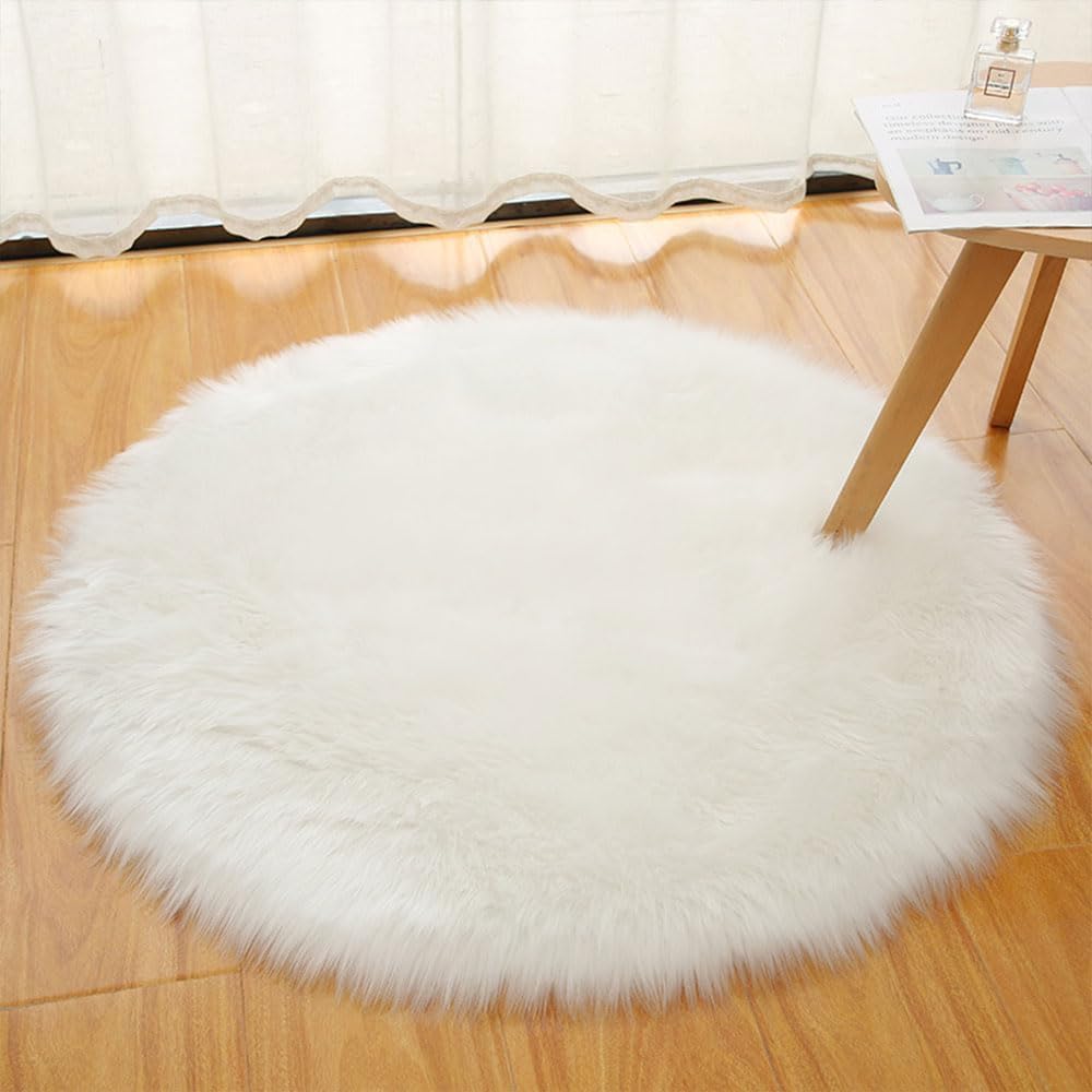 VUIKLCty Fuzzy, Round Room Décor: Modern Shaggy Rugs For The Bedroom