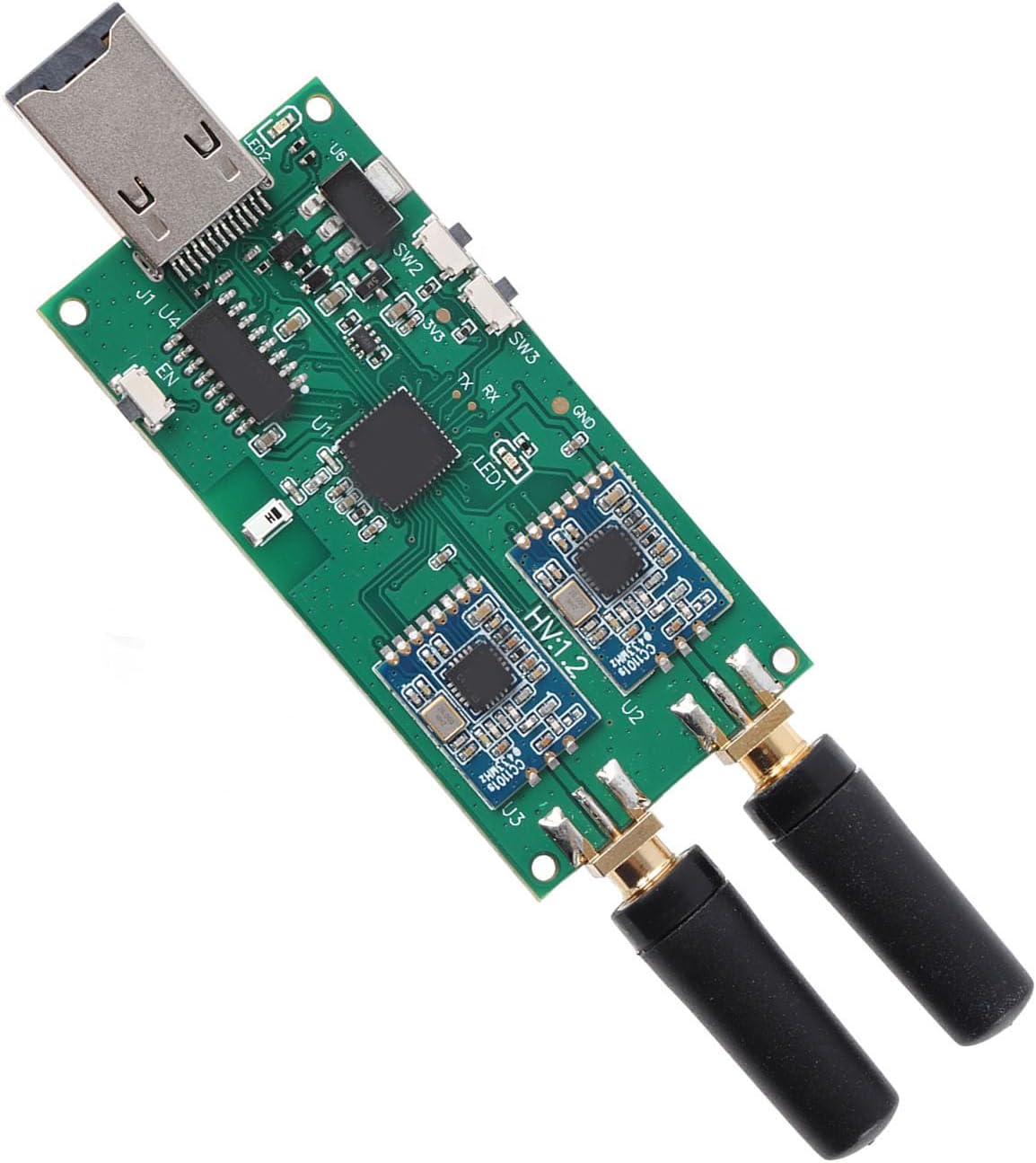 RF Adapter and Transceiver RF Transceiver Module Set for Penetration Testing Wide Frequency Range 300MHz-2.4GHz for Reception Transmission
