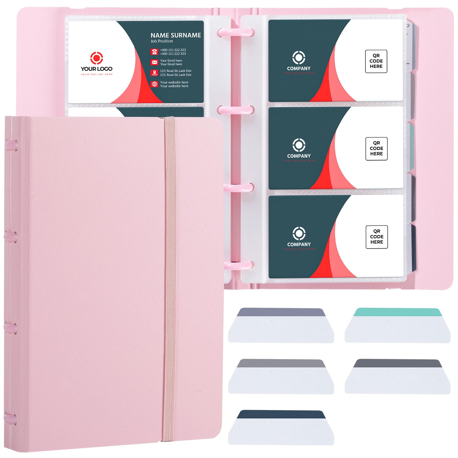 deli Business Card Book Holder, Business Card Organizer, Name Card Book Holder, Portable Office Business Card Holder
