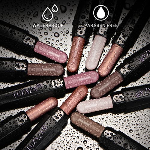Luxaza 6Pcs Cream Eyeshadow Stick Sets With Blending Brush,Hypoallergenic Matte And Shimmer Eye Brightener Stick,Pink And Neutral Brown Eyeshadow Pencil Crayon Eye Brightener,Waterproof Highlighter Eyeliner Pen #TOP2
