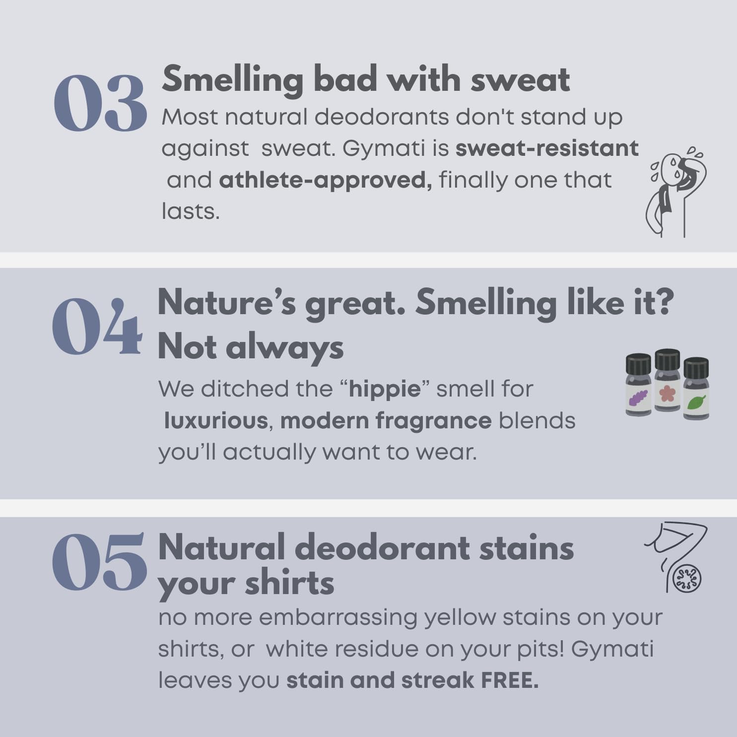 Gymati Natural Body Deodorant Spray Aluminum Free - Unisex - Pack of 2