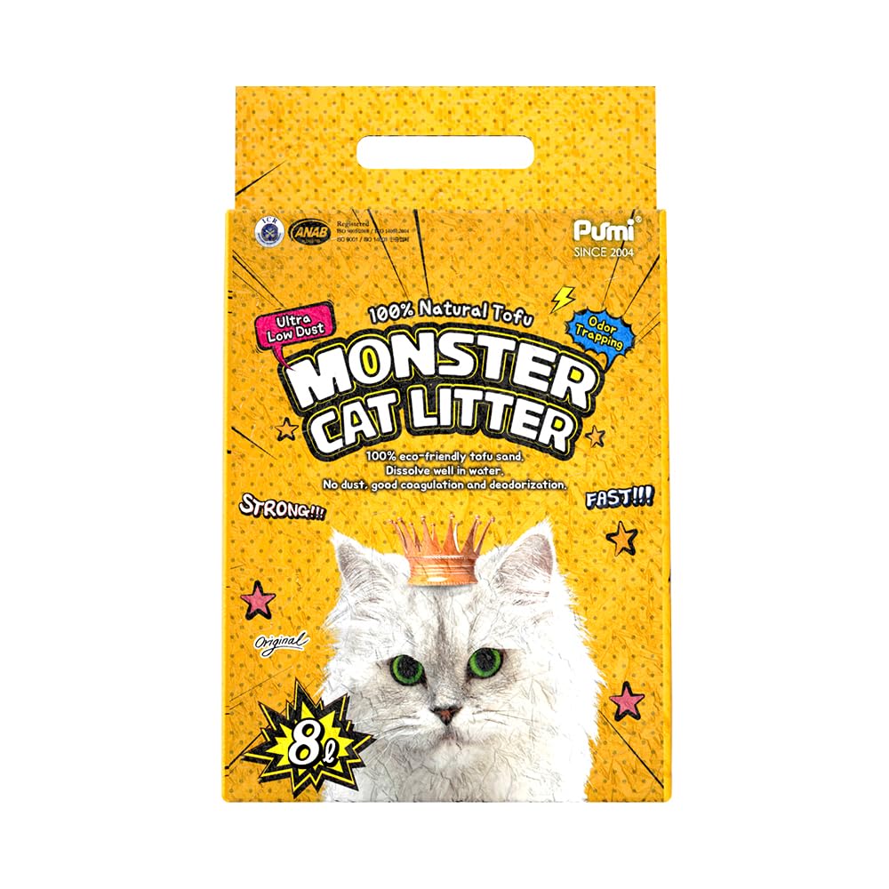 Monster Cat Litter 100 Pure Natural Tofu Dust Free Clumping