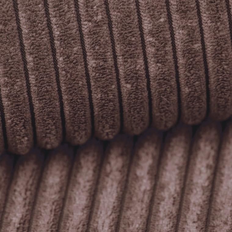 4L Textil Molly Hundekissen flauschig Cord Hundebett Grosse Hunde mit Bezug und Reißverschluss kuscheliges Hundekissen waschbar (80x60 cm, Braun)