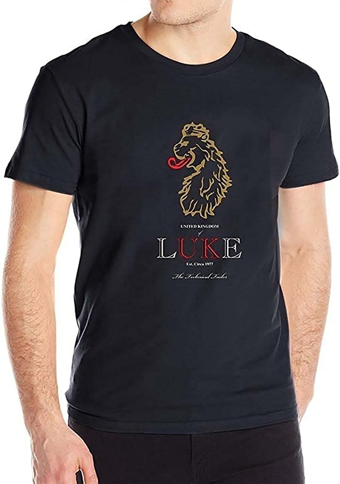 SATURNin&pd Luke 1977 Men's Fashion Graphic Tee T-Shirt Black Black 3XL