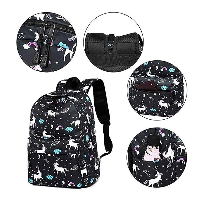 Image of 20 Liter Medium Size Water Resistant Printed Bag High Storage School Backpack College Travel Standard Bag For Girls & Women - Stylish & Trendy Backpack for Daily Essentials