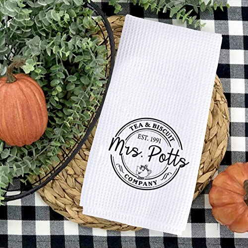 Tsotmo Novelty Movie Inspired Mrs. Potts Tea & Biscuit Company Kitchen Towel Dish Towel (Mrs. Potts Towel) #TOP4