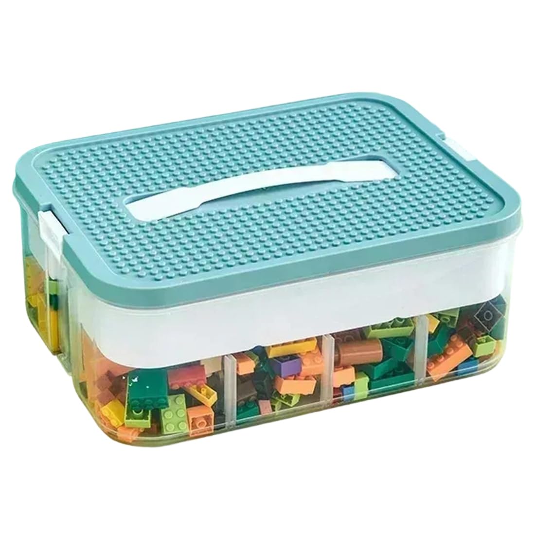IJSDNVJNDX Adjustable Transparent Storage Container Box Small Particle Jigsaw Puzzle Toy Organizer for Building Blocks A