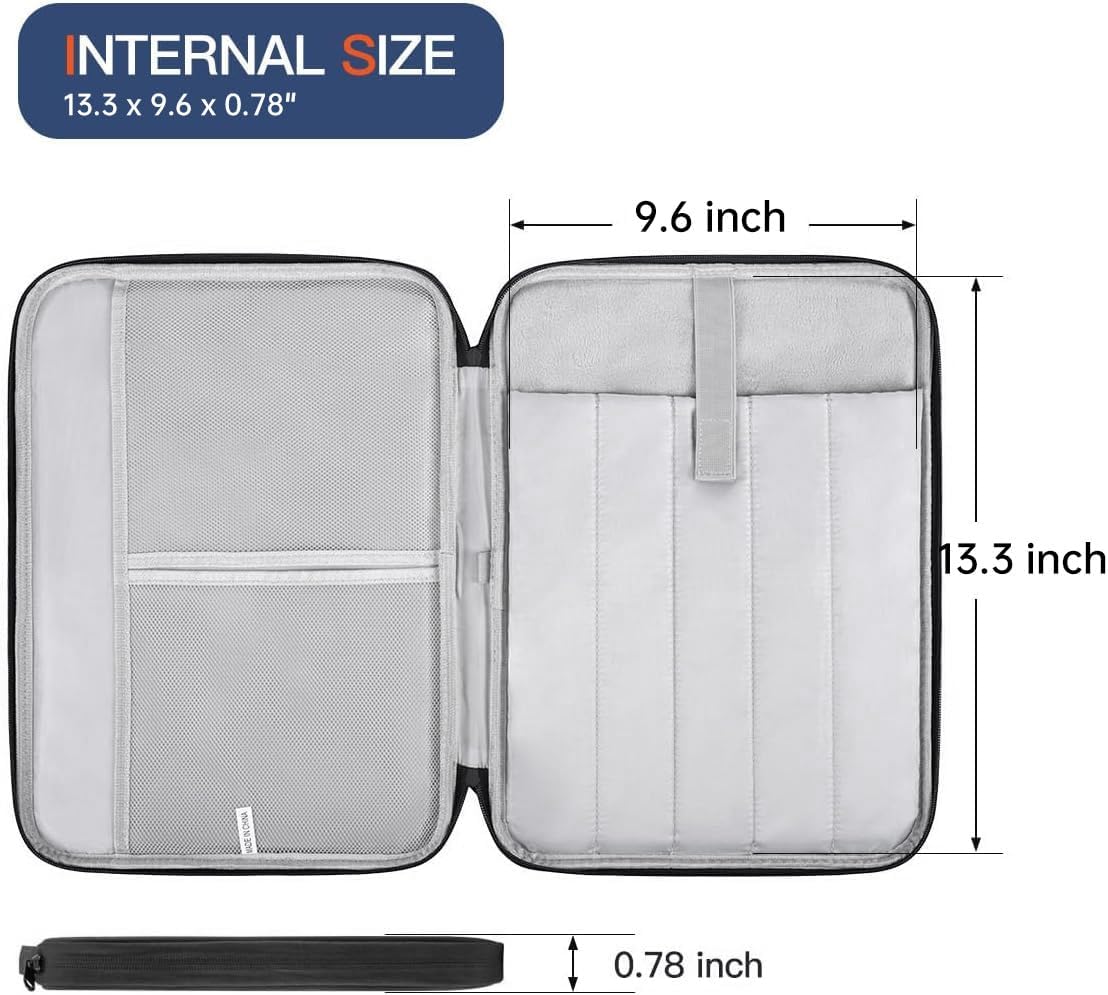 13 Inch Laptop Carrying Sleeve for 2025 Apple MacBook Air 13 Inch Laptop with M4 chip A3240, MacBook Air 13.6" M3 A3113 2024 / M2 A2681 2022 Protective Bag Case with Handle Pocket - Black - Image 2