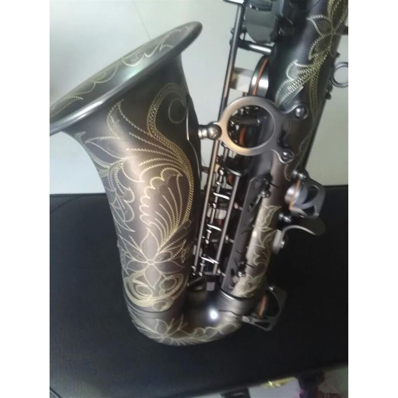 Saksofon altowy Czarny Eb Tune Instrument muzyczny Saksofon altowy z ustnikiem i trzciną profesjonalny Saksofon (Color : Cloth bag)