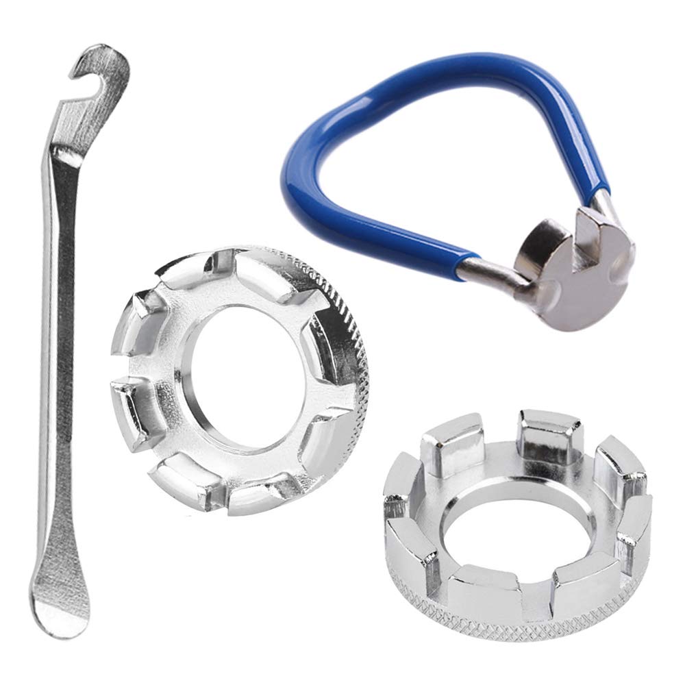 Set 4 Chiavi Per Raggi Bicicletta - Strumento 6 In 1 Per Regolazione Cerchi, Con Leve Pneumatici - Foto 12