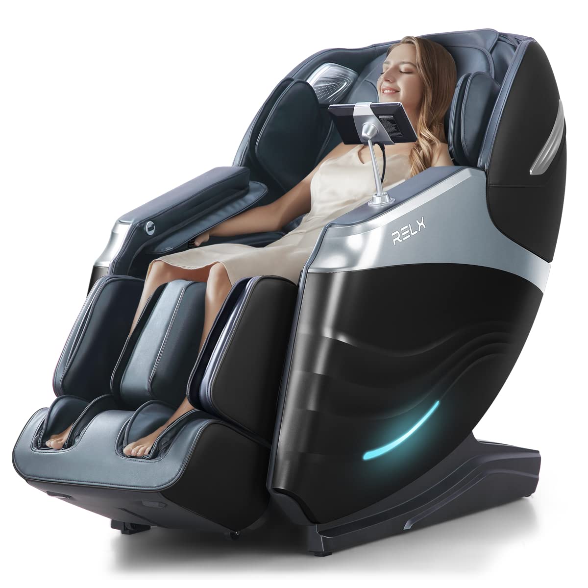 RELX 2025 Massage Chair Full Body, 15 Modes Zero Gravity SL-Track Shiatsu Massage Chair Built-in Heat System, Airbag Massage with Body Scan, Deep Yoga Stretch, Calfrest Extension and AI Control(Black)RELX 2025 Massage Chair Full Body, 15 Modes Zero…