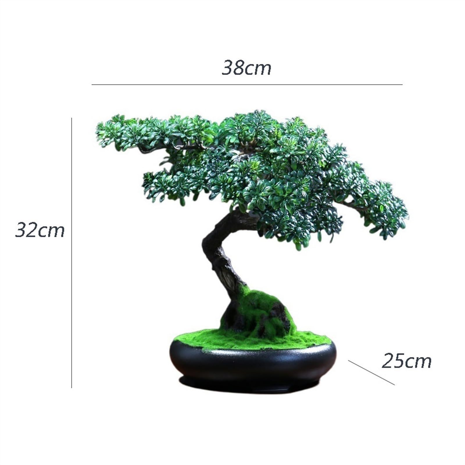 Symulowane rośliny doniczkowe Biuro Pulpit Krajobraz Fałszywe Zielone Rośliny Dekoracyjny Salon Doniczkowe Drzewo Nowe Chińskie Feng Shui Symulacja Bonsai Ozdoby Dekoracje wnętrz