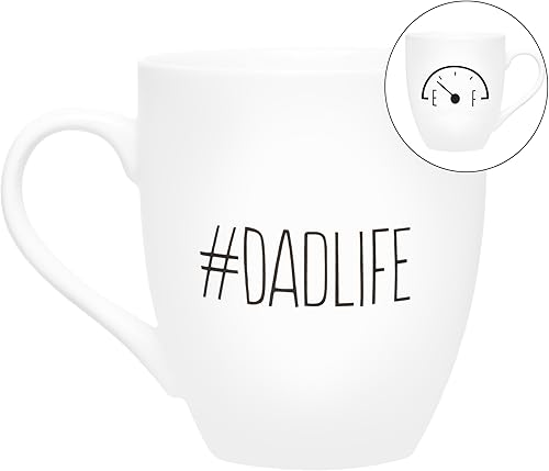 Pearhead #Dadlife - Taza de cerámica con gráficos, para el Día del Padre, para el Día de los Padres o del Padre, para la paternidad, accesorio de