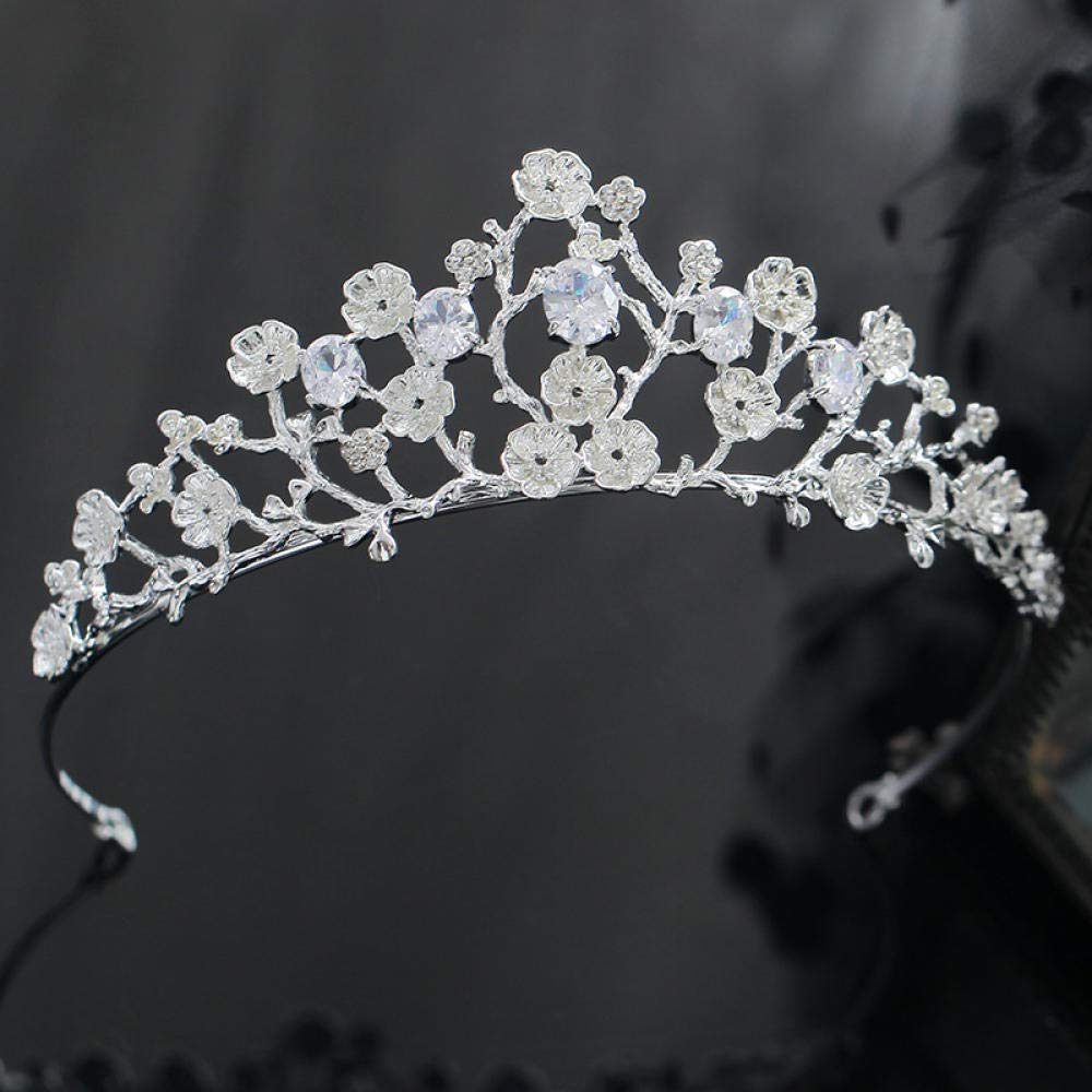 Tiara, stop strasu, biżuteria na głowę dla panny młodej, błyszcząca, srebrna, prosta, modna ozdoba na wesele, ozdoba do włosów, w stylu vintage, opaska na czoło na imprezę