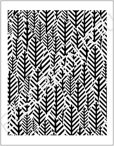 DIY Silk Screen Printing Stencil, Ready to Use "Abstract Leaves Pattern" Design, for Fabric, Wood, Ceramic, T-Shirts, and More!