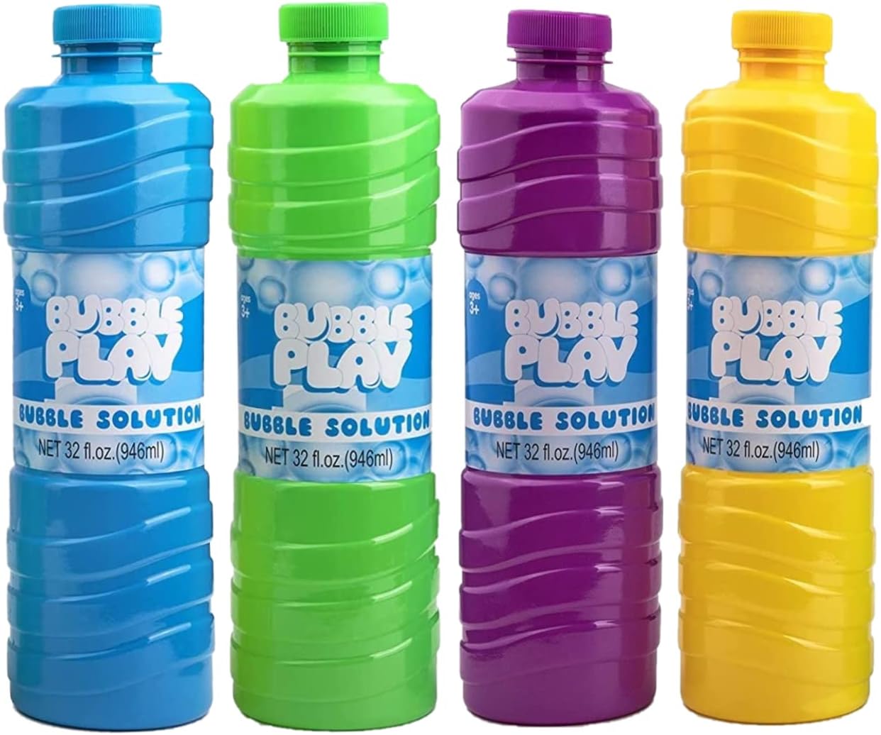 Bubble Play 4 Bottles 32 OZ Bubble Solution Refill Large