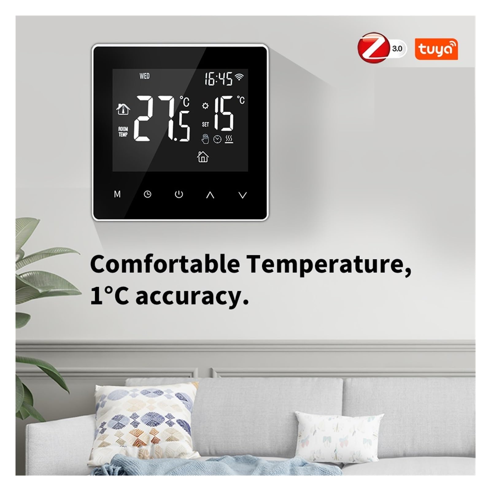 Inteligentny termostat WiFi elektryczny ciepły regulator temperatury kotła gazowego do ogrzewania podłogowego Informacja O ZgodnośCi(Water Heating(Zigbee)