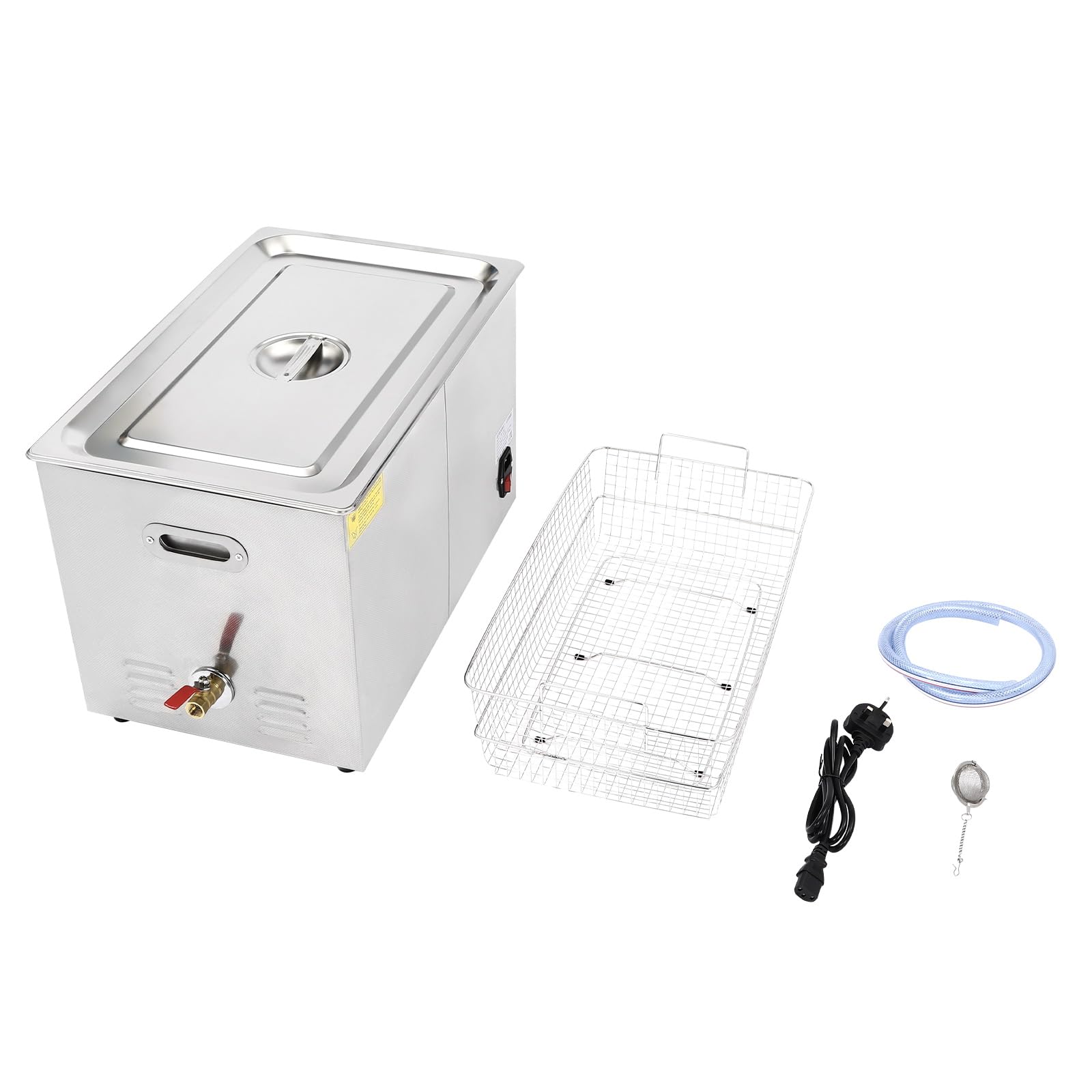 Máquina de limpieza ultrasónica, limpiador ultrasónico de 30 L y 800 W, de acero inoxidable, con calentador y temporizador, múltiples modos de limpieza para carburadores, piezas de automóvil