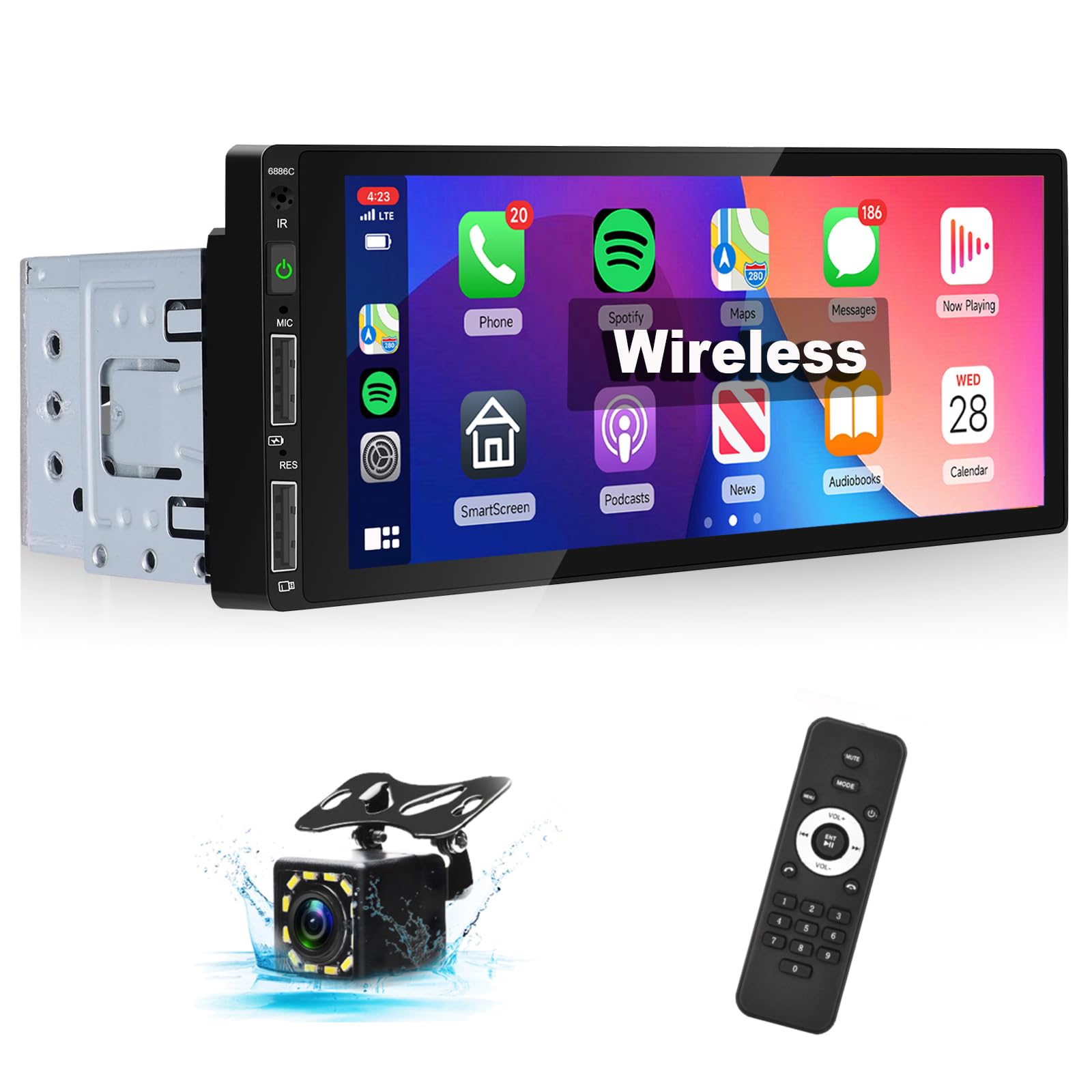 wireless radio android auto 6,86 pollici bluetooth touchscreens