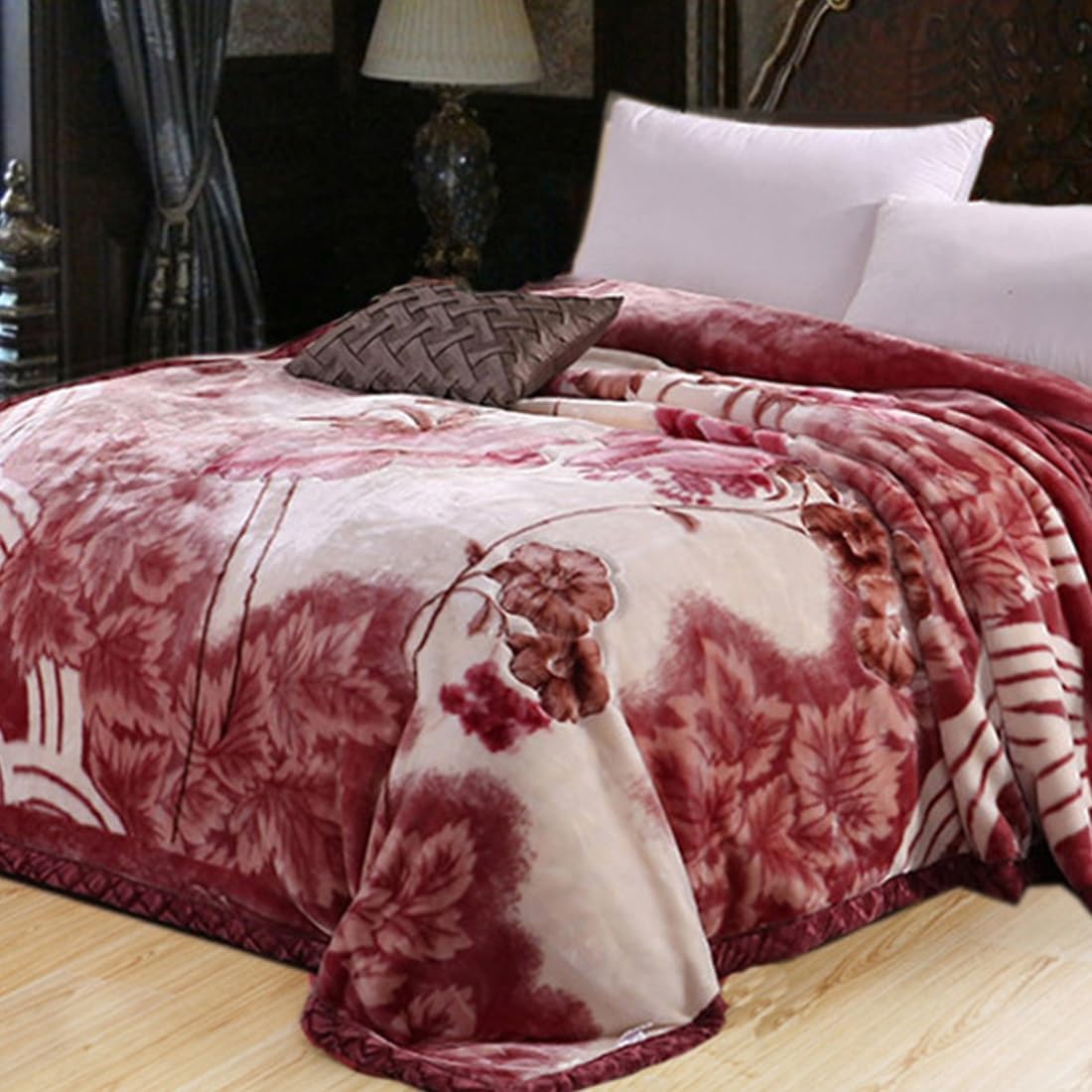 Blanket Throw, Blanket for Bed, Sofa, Couch Home Decor, Single, Double Size, Washable, Large Thick Blankets(Floral D,200x230cm(6kg))