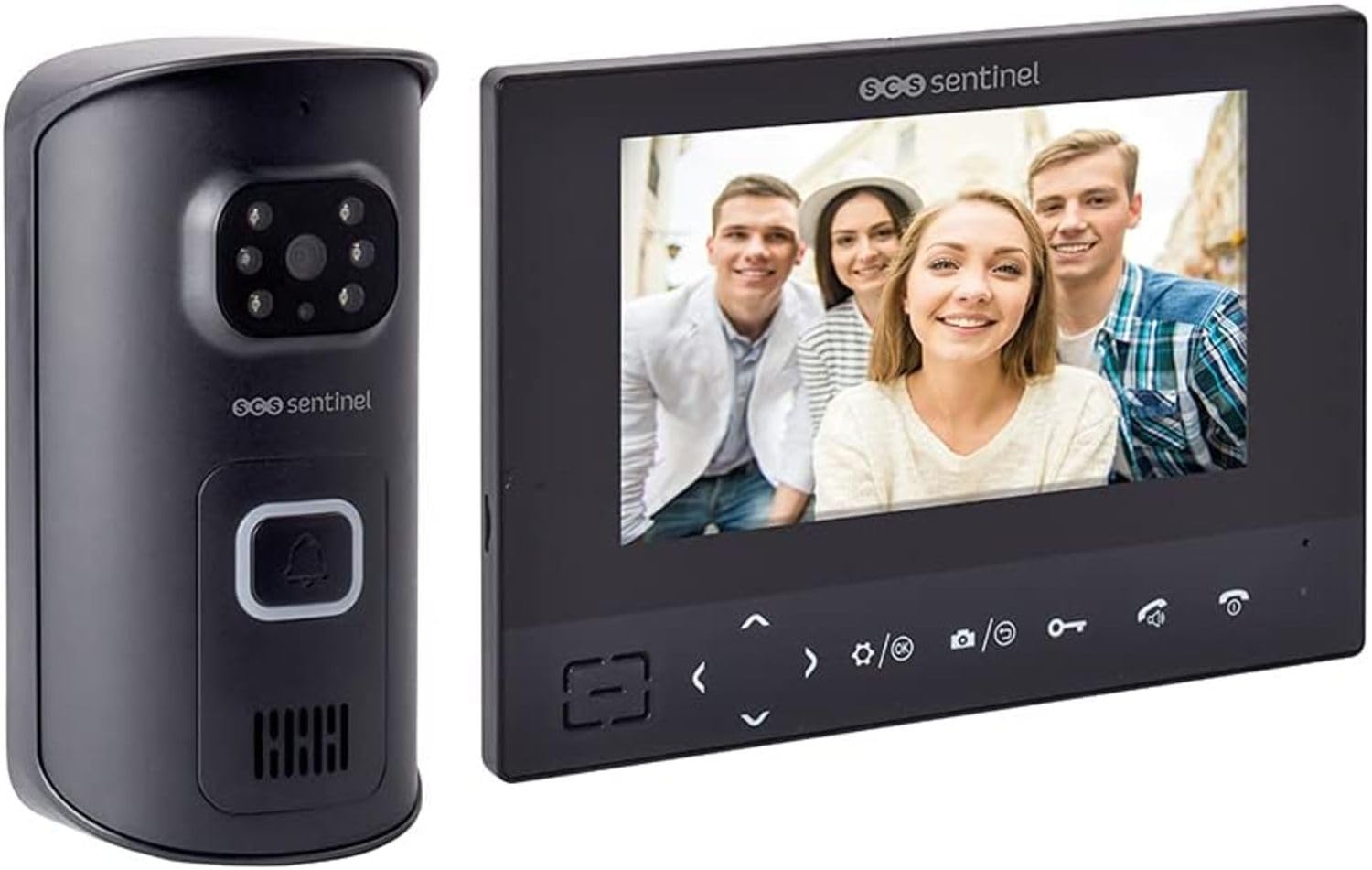 SCS Sentinel AirVisio 200 – Videocitofono wireless 200 m – Schermo – Registrazione foto e video – Apertura cancelli e porte – Visione grandangolare 110° – IP65 – Garanzia 3 anni PVS0009