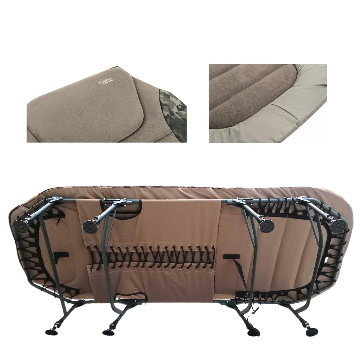 'MK-Angel "flatsize x de Sport Pro Nature Lit de camp pour pêche à la carpe Chaise longue 8 pieds