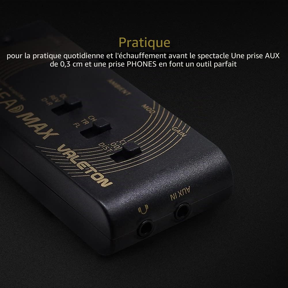 VALETON Rushead Max USB rechargeable portable guitare de poche basse casque ampli cabine de cabine multi-effets plug-in
