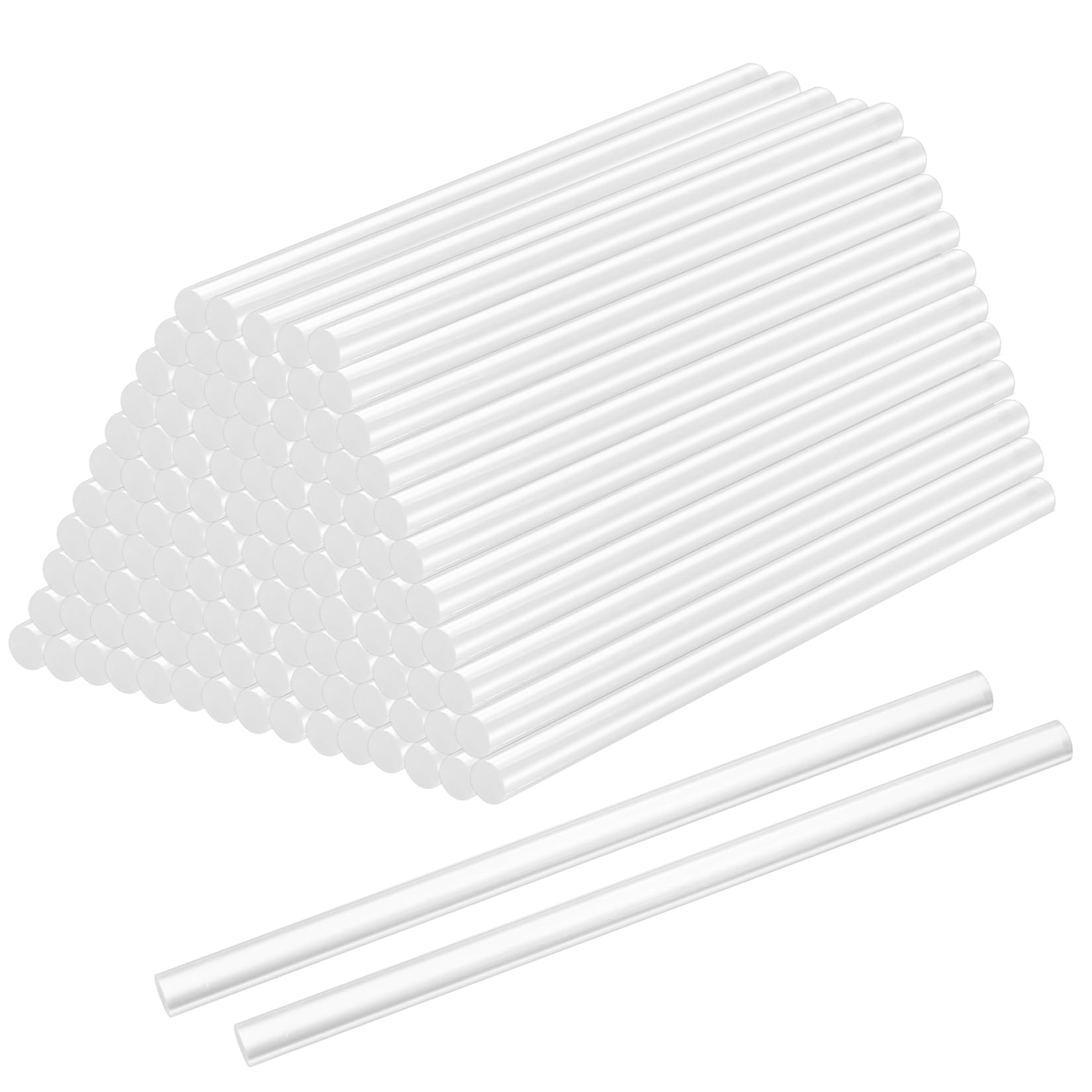 124 Pcs Barras de Pegamento Termofusible 7mm x 150mm, Barras de Pegamento Caliente, Palos de Pegamento Transparente, Barras Silicona Caliente para Pistola de Pegamento Caliente DIY Manualidades