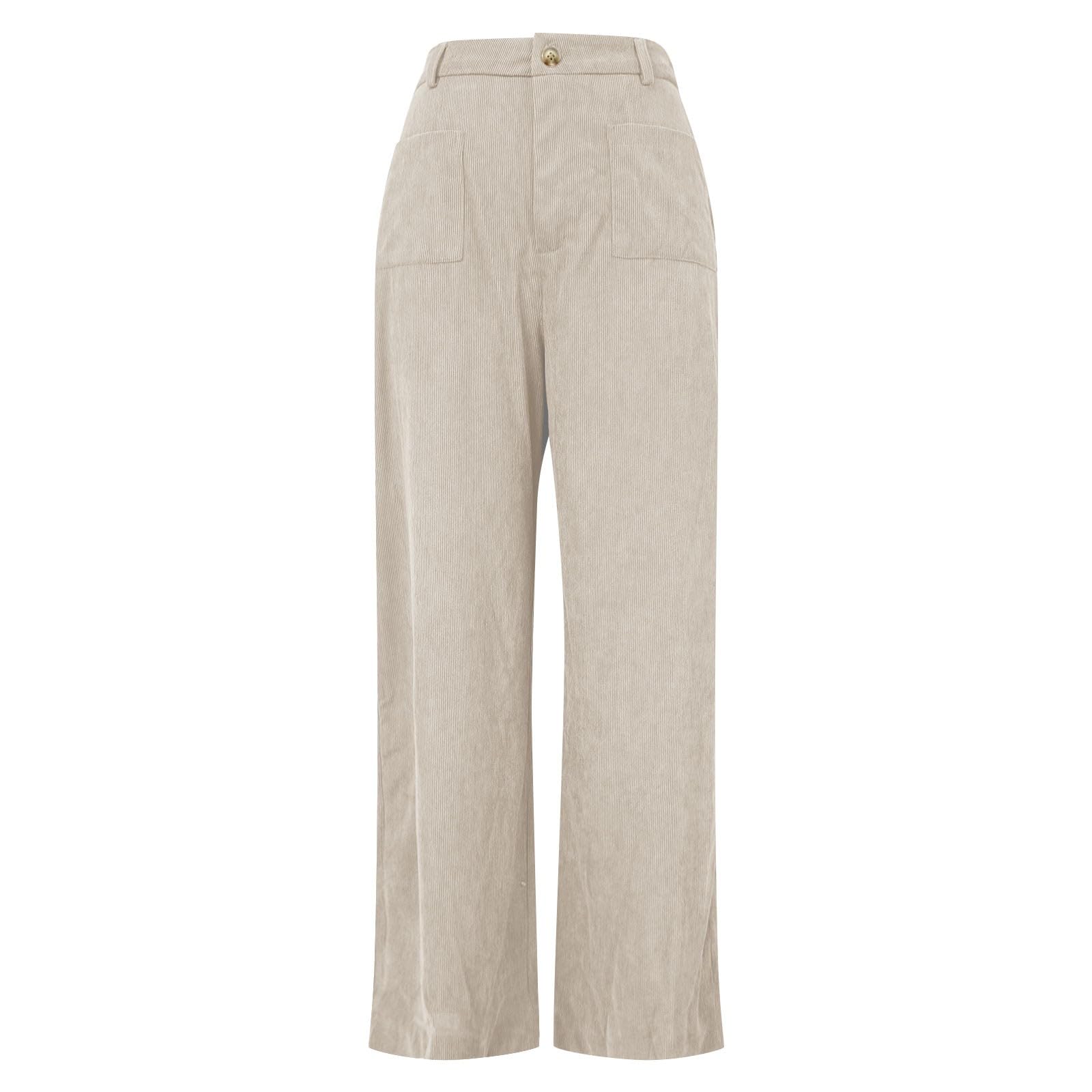 Pantalones de mujer de tela de pana para mujer, pantalones cálidos de pana
