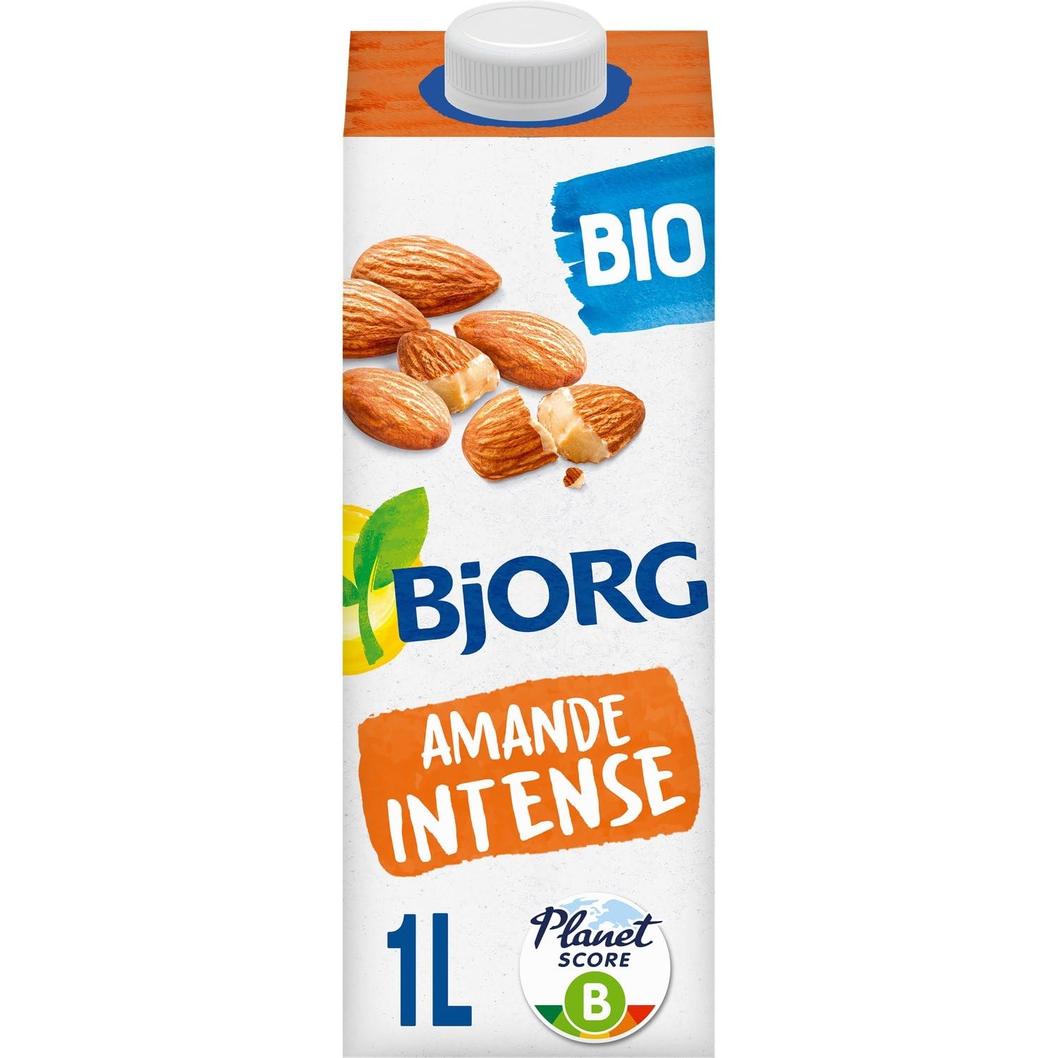 BJORG – Boisson Végétale Bio Amande Intense, Saveur Riche et Onctueuse (Brique 1L) - Le Lot De 4