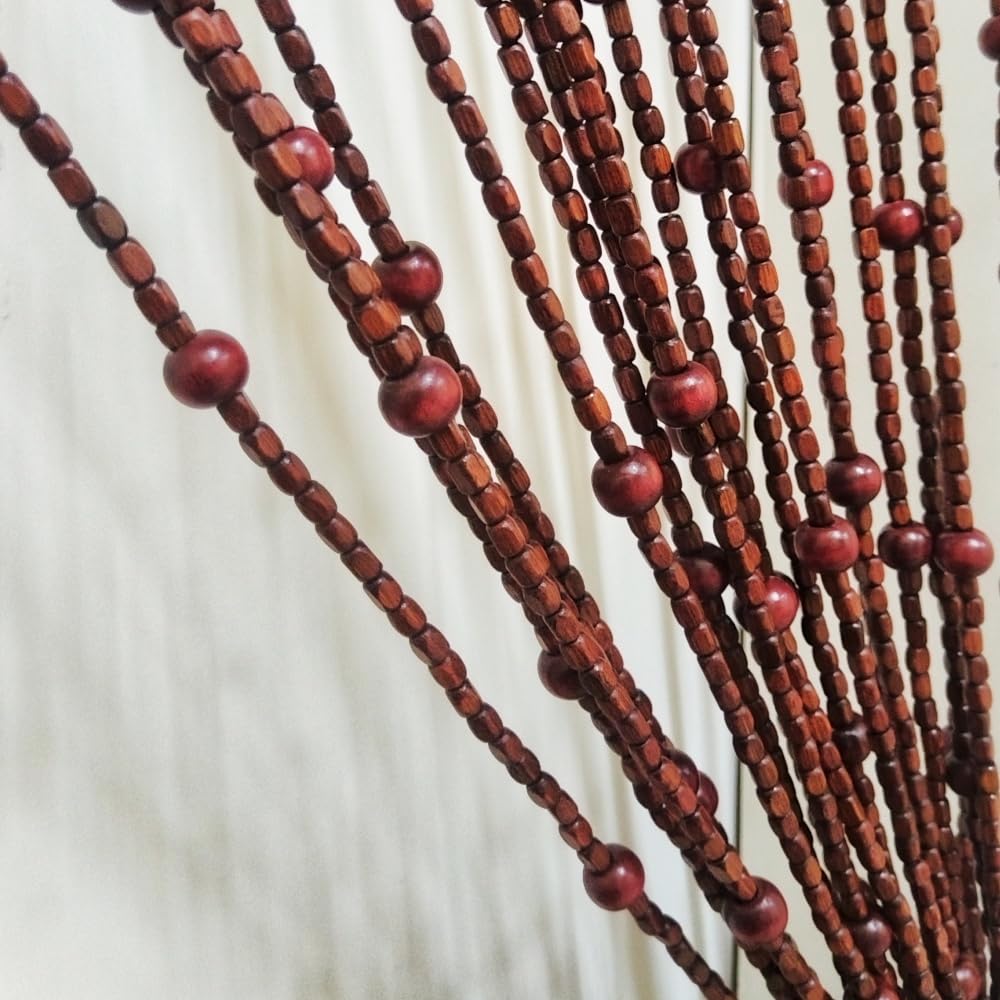 ave split Rainbow Colorful Hippie Wood Door Beaded Curtain Boho-Bohemian Wooden Doorway Beads Curtains Made of Wood&Bamboo-for Window,Aisle, Corridor,