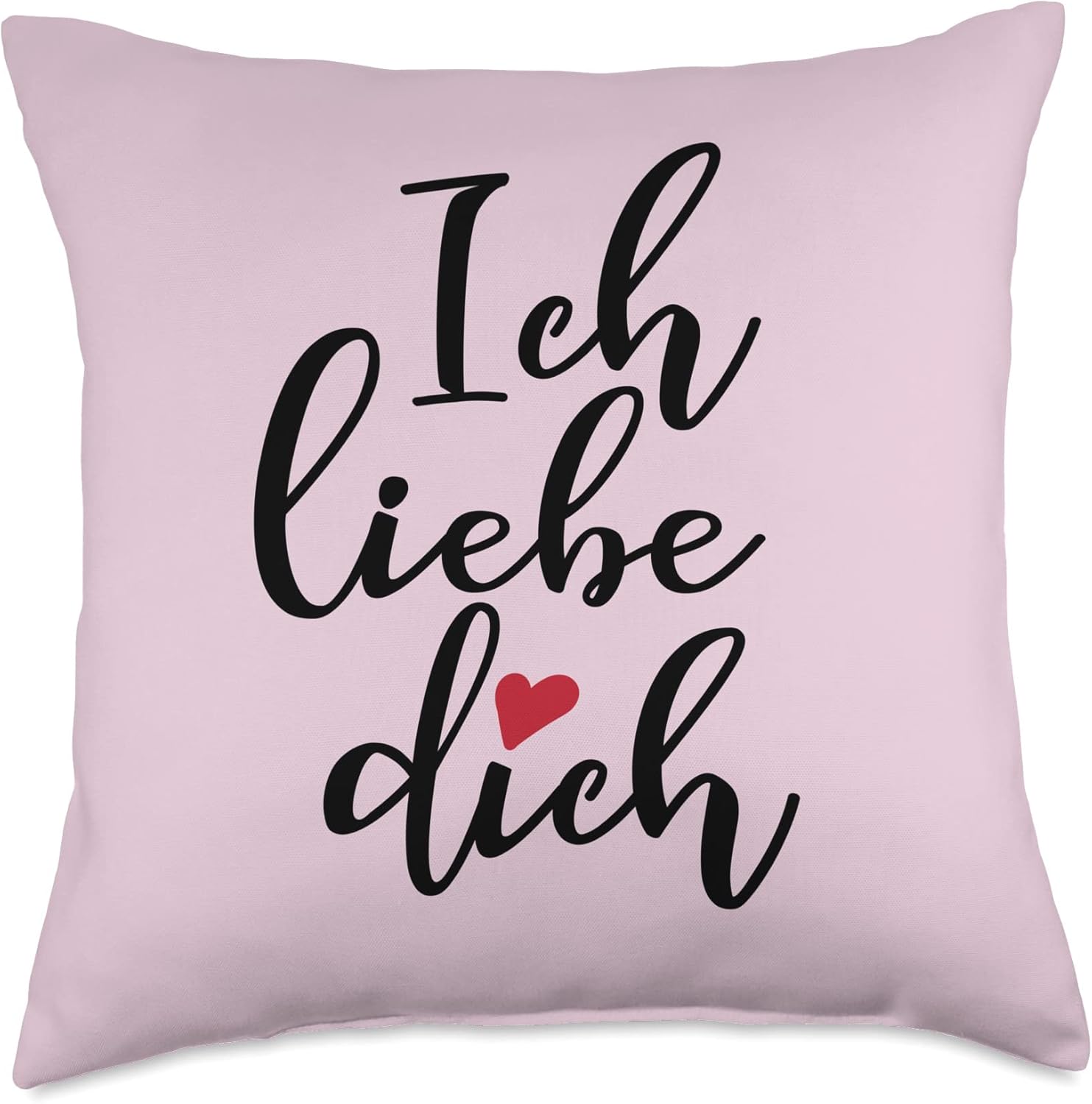 Ich Liebe Dich Cute I Love You German Valentine's Day Throw Pillow