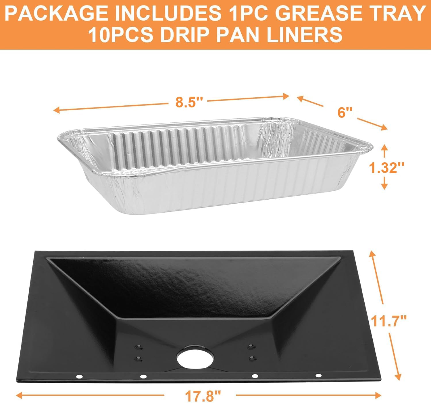 Traeger Drip Tray Liner 99250 Grease Tray For Weber Genesis Silver