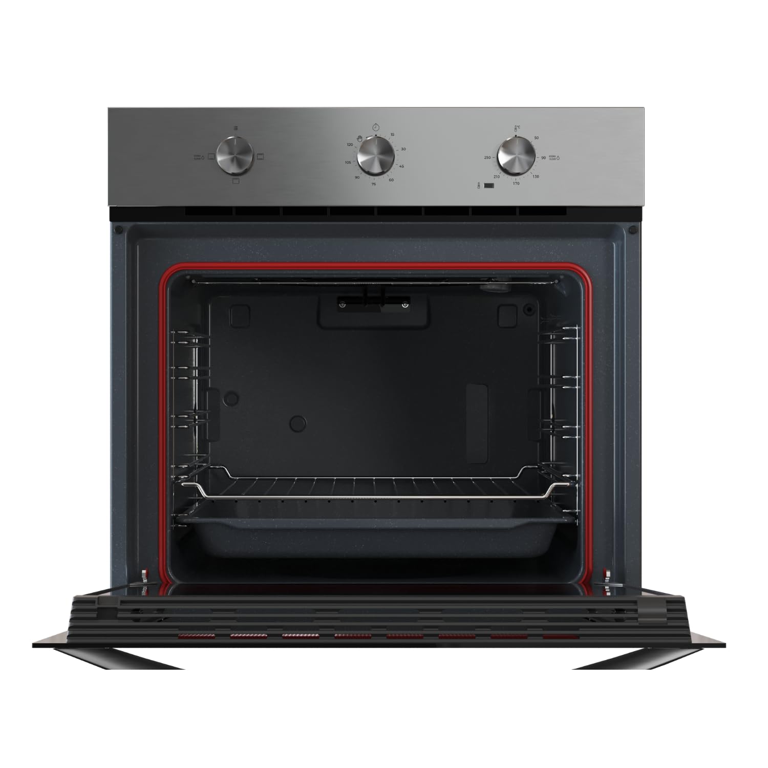 TEKA Horno Convencional 60cm Sistema HydroClean, ThermoSeal, Esmalte BrightClean, 3 Funciones Cocción, Bandeja Profunda, Modelo NEO HBB 5350 SS