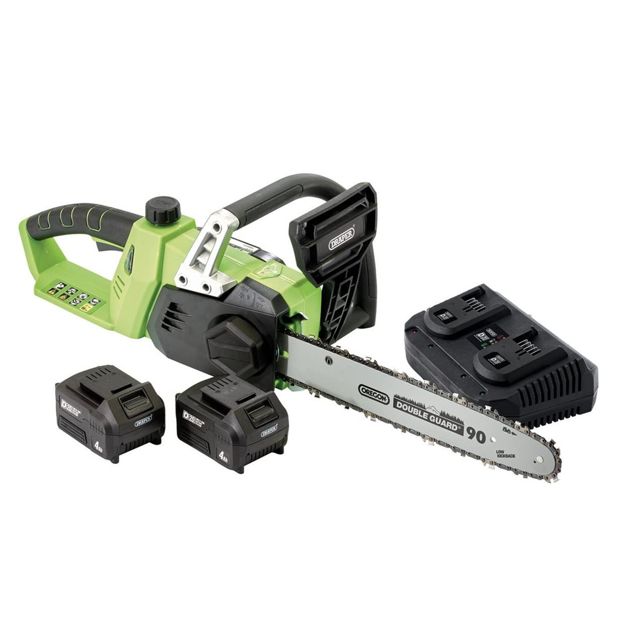 B&Q -  D20 40V Chainsaw With 2 X Batteries And Twin Charger 30903