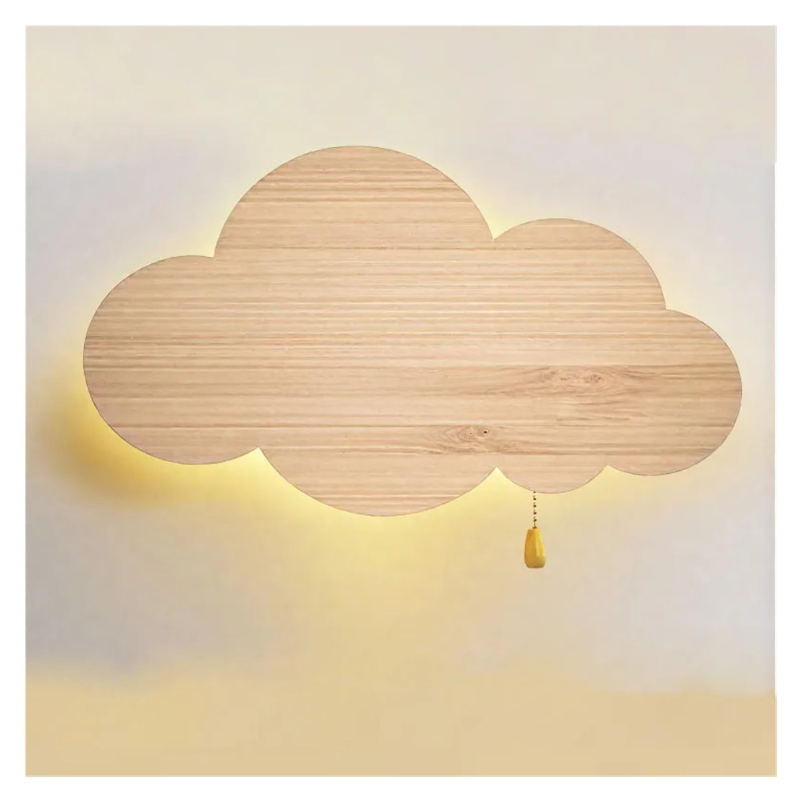 Lampada Da Parete A Forma Di Nuvola Con Effetto Legno E Dimmer, A LED, For Cameretta Dei Bambini, Camera Letto, Comodino Facile Installazione(Cloud 2PCS)