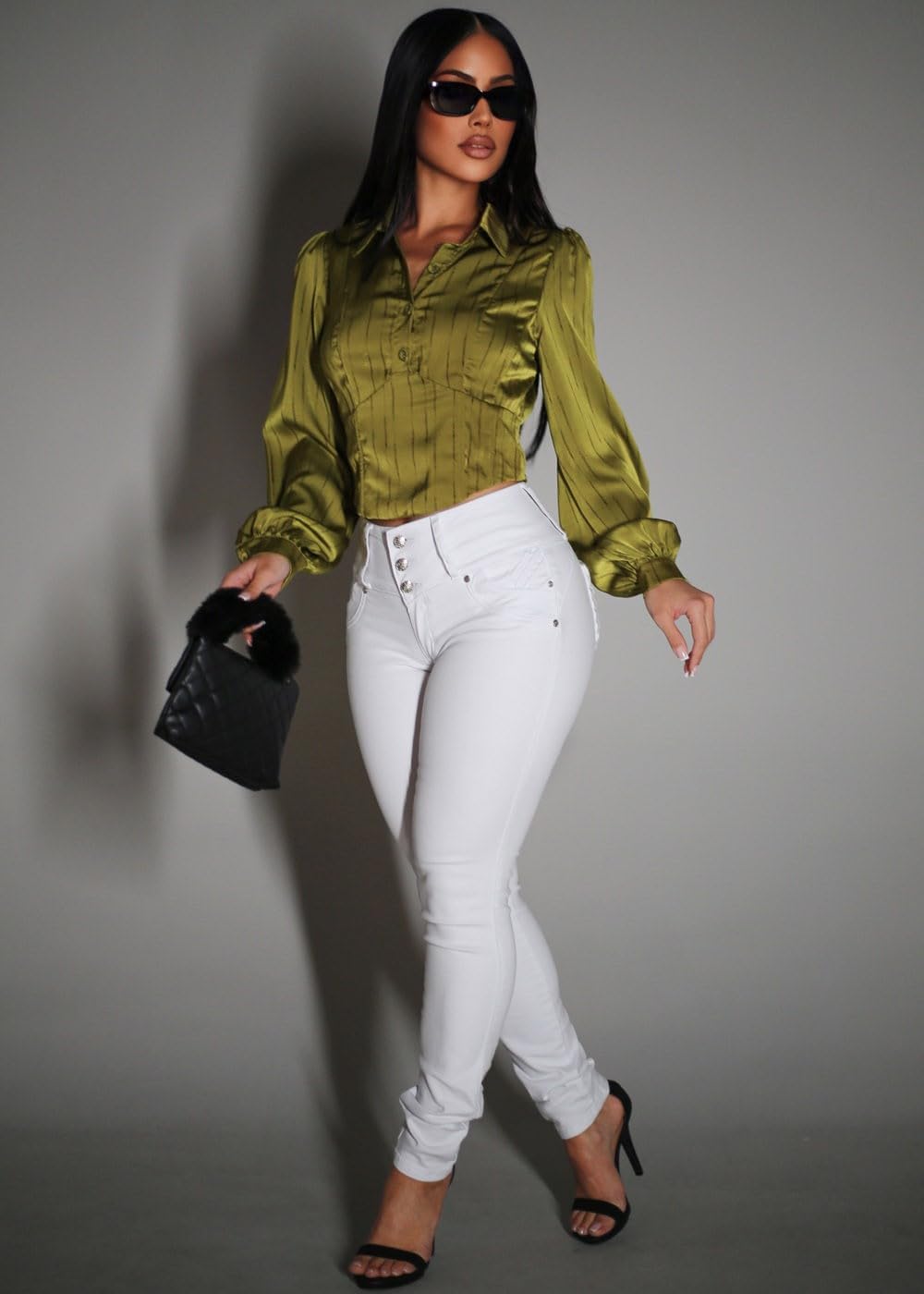 Moda Xpress High Waisted Butt Lifting Jeans for Women - Colombian Design Jeans Levanta Cola - Image 2