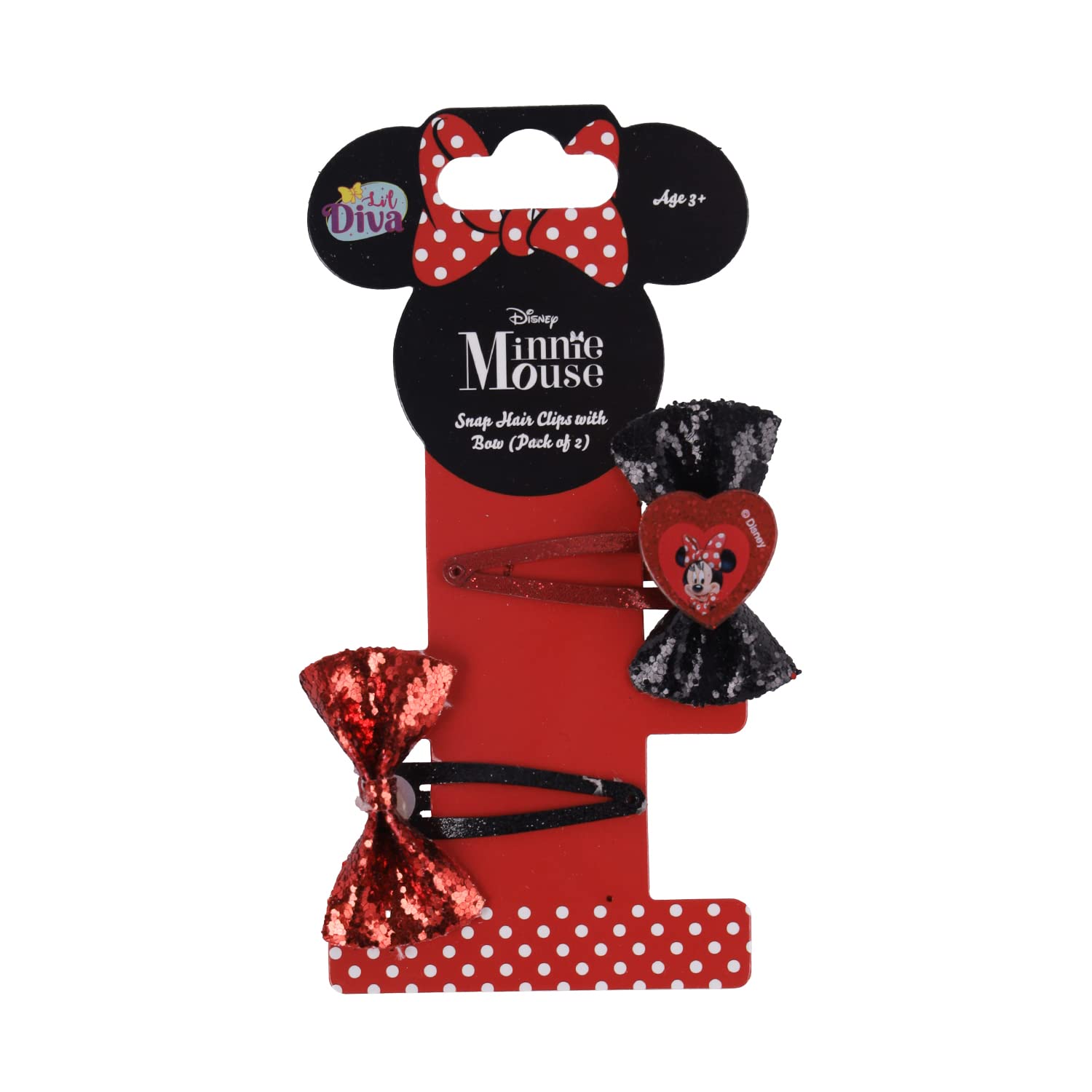 Minnie Mouse Pack of 2 Red Clips for Kids