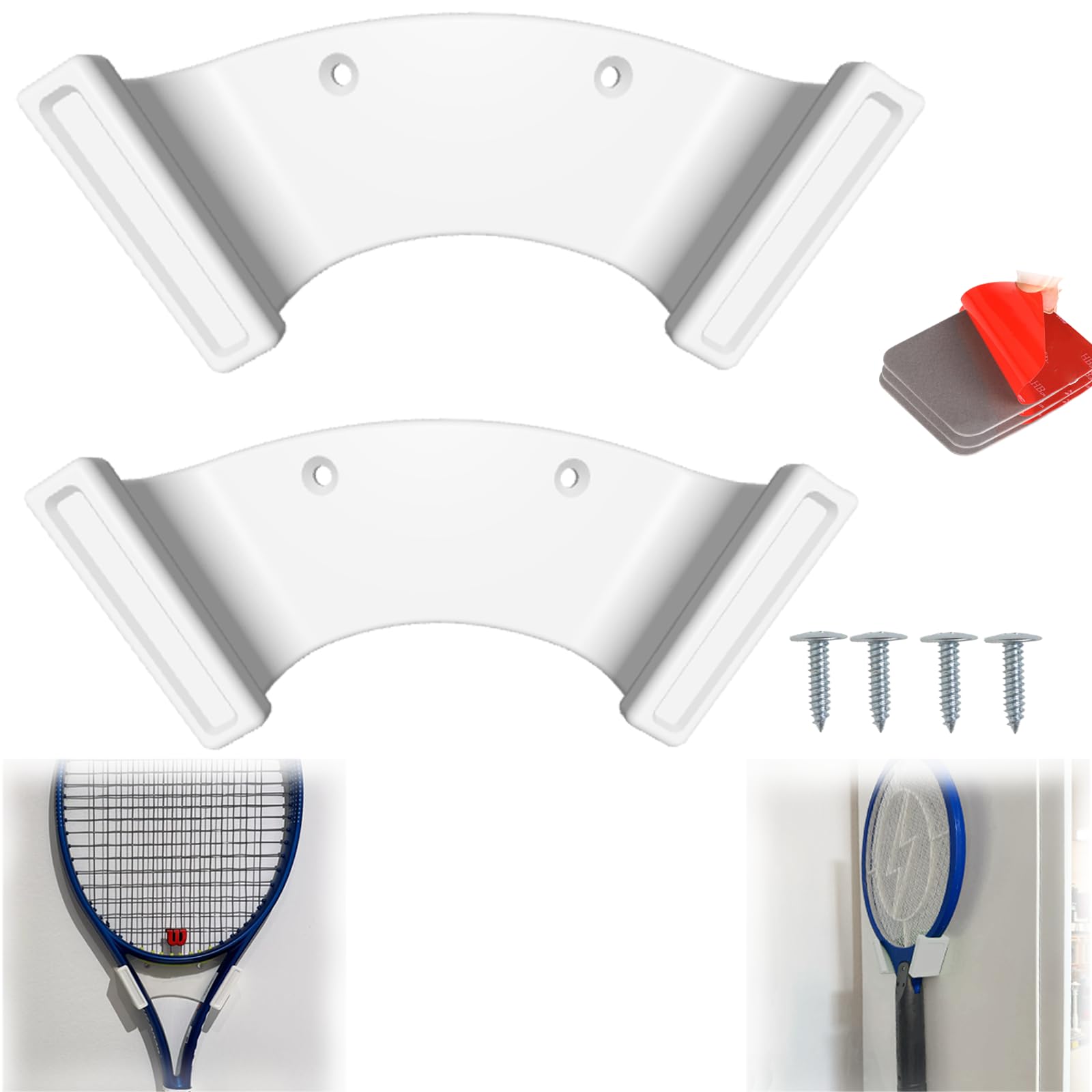 Wall Mounted Racket Racquet Holder WANLIAN Wall Mounted Racket Rack Tennis Racket Storage ...