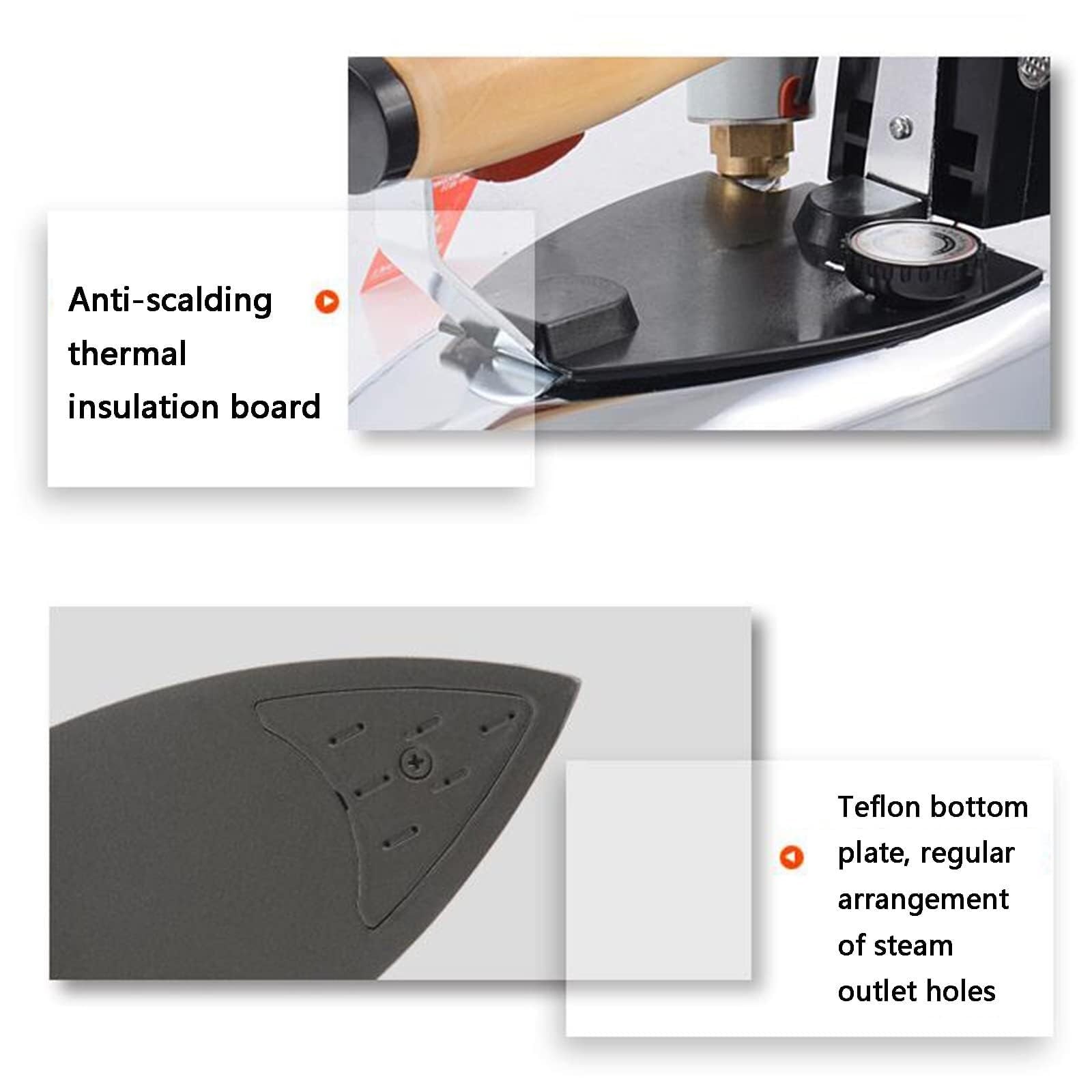Plancha de Vapor Vertical Industrial con depósito de Agua de 3 l, 1200 W, 6 Modos de Control de Temperatura, Ideal para familias y tintorerías.