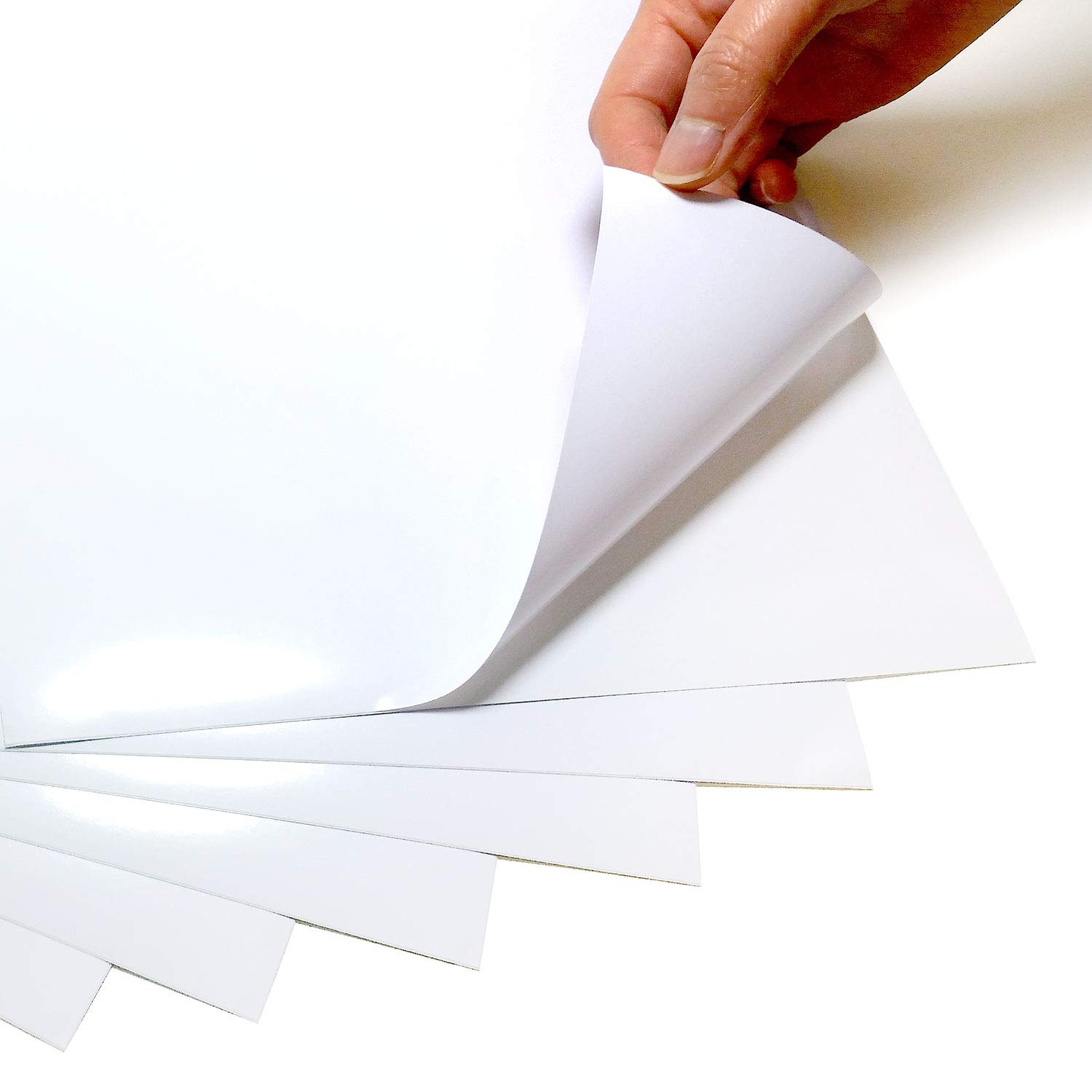 Papier vinyle blanc imperméable A4 pour impression laser, lot de 10 feuilles autocollantes brillantes