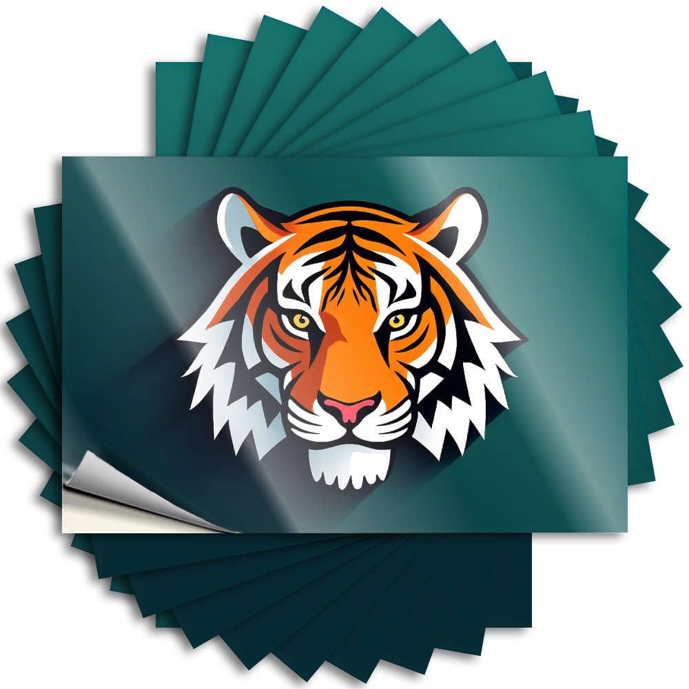 Fzfn Men's Colour Tattoos Heavy Vintage Home Decor Door Tiger Head Logo Design - No Residue Decals For Dart(12X18cm)