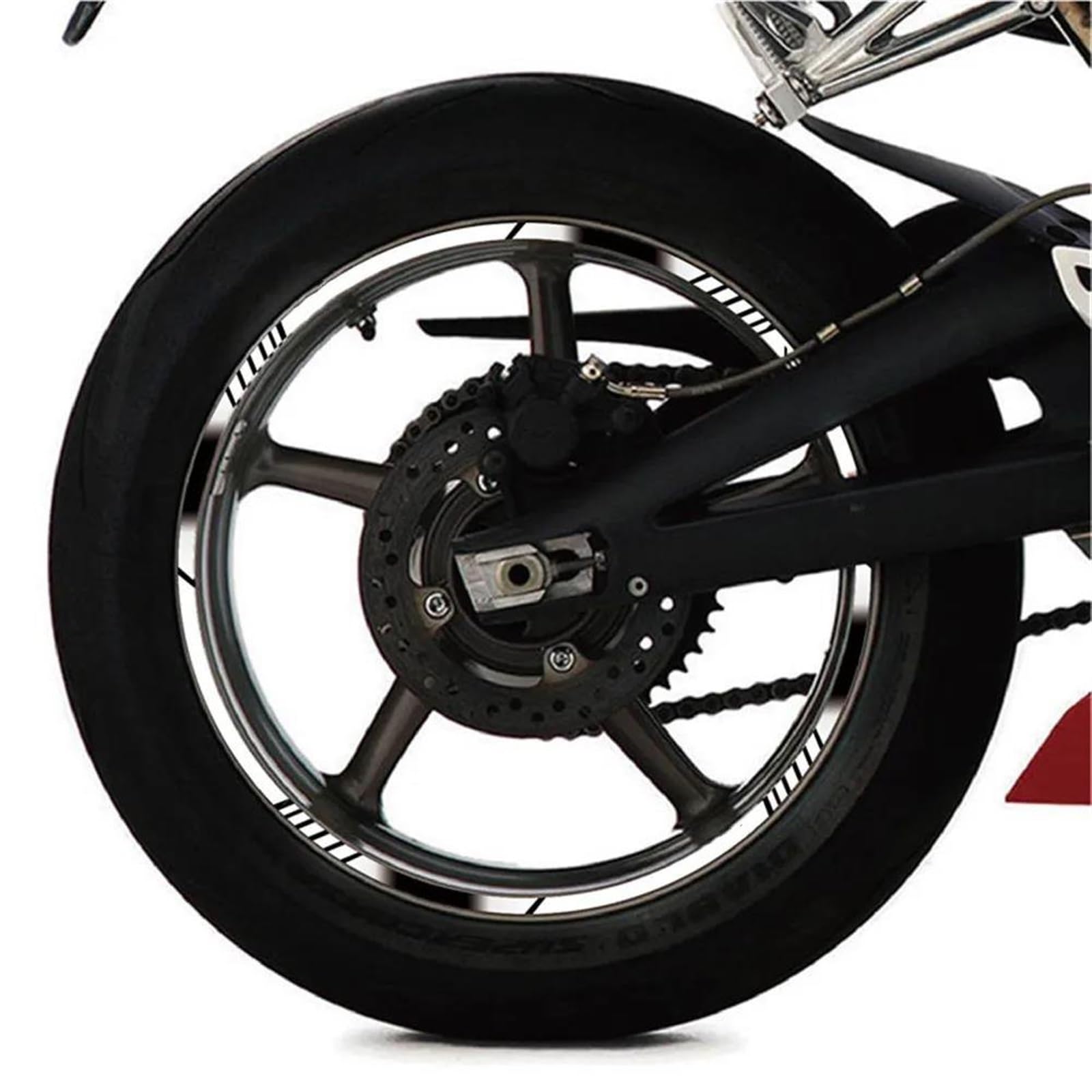 Reflektierende Motorradzubehör-Radaufkleber, Radnabenaufkleber, Felgenstreifenband Für VFR-Radverkleidungsaufkleber(Style 4)