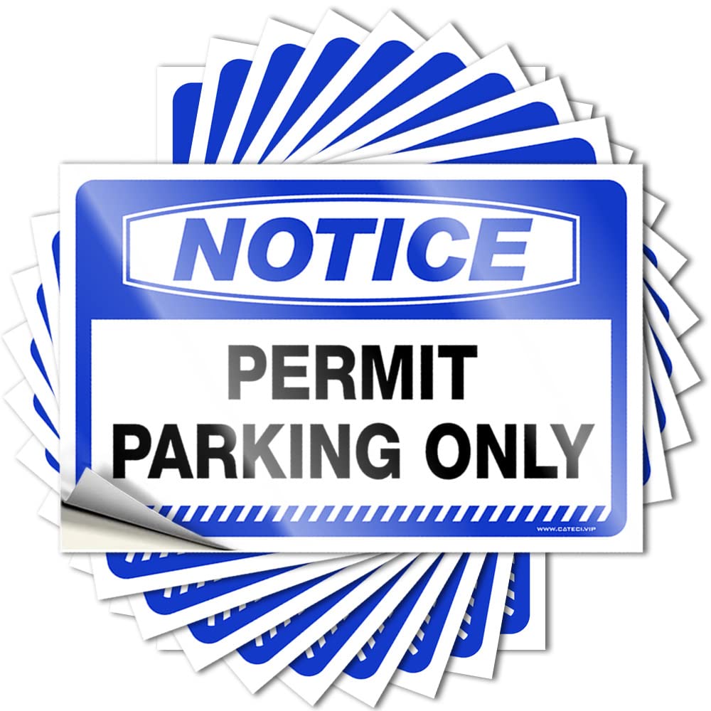 Decals Funny Stuff Vinyl Sticker | Notice Permit Parking Only Love for Sand Use(12X18CM)